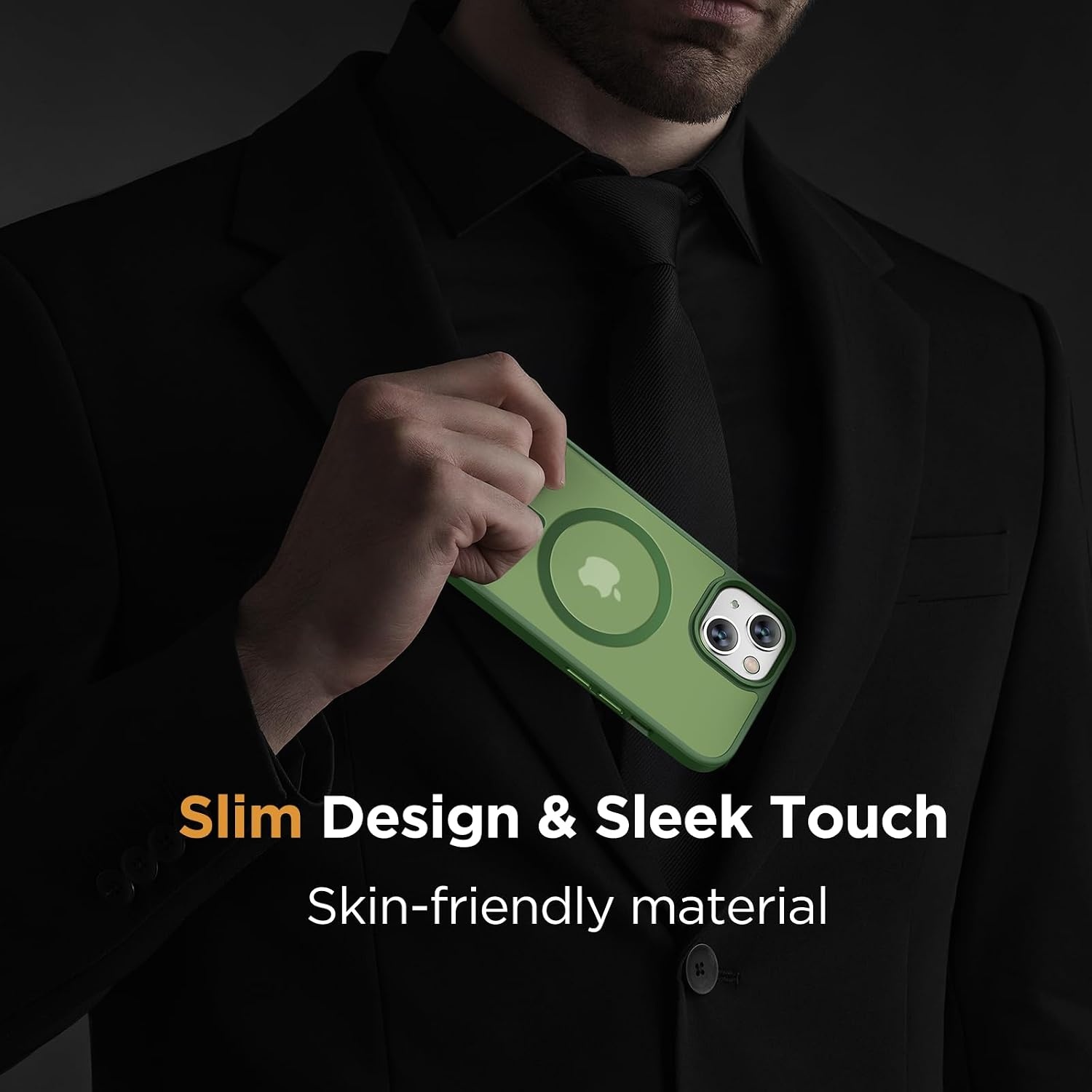 image:imageMiracase for iPhone 16 Pro Max Matte Series Case Magnetic LavenderDark Green
