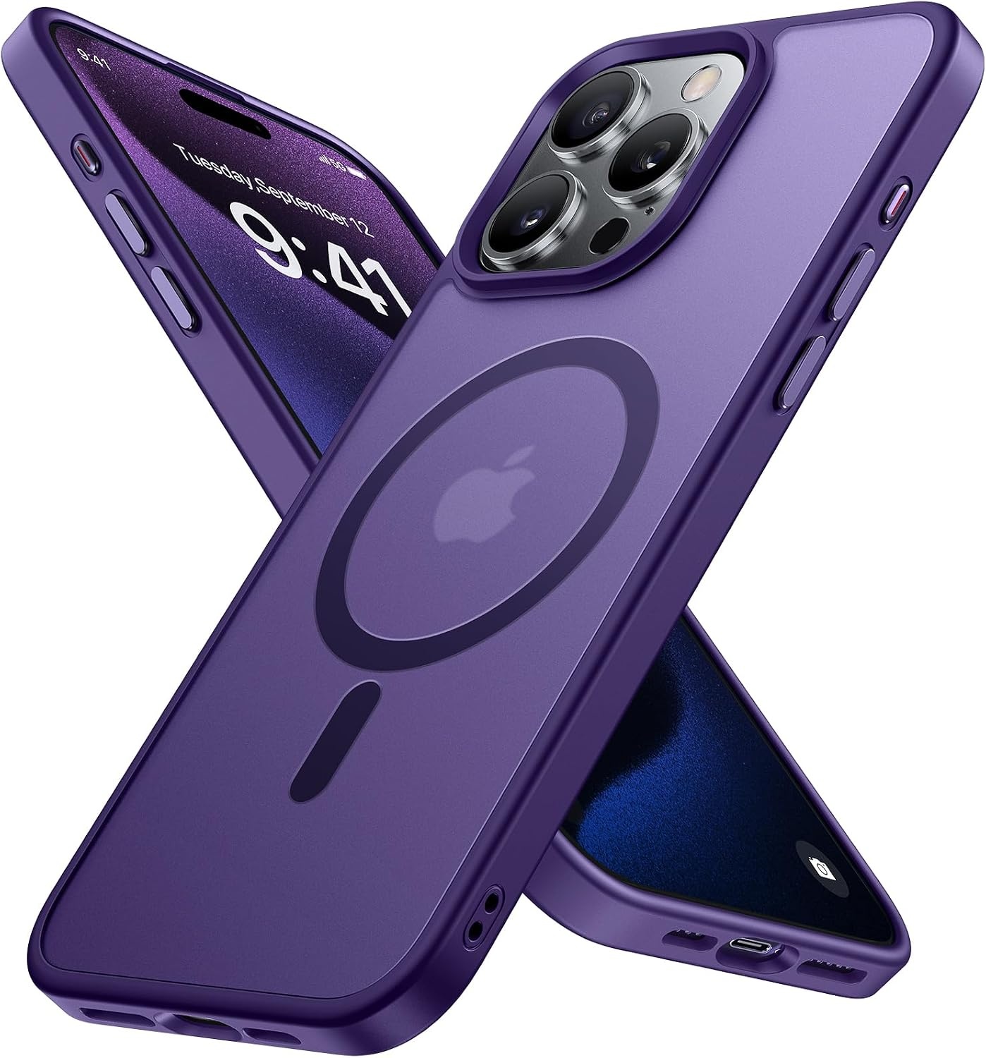 image:imageMiracase for iPhone 16 Pro Max Matte Series Case Magnetic LavenderDark Purple