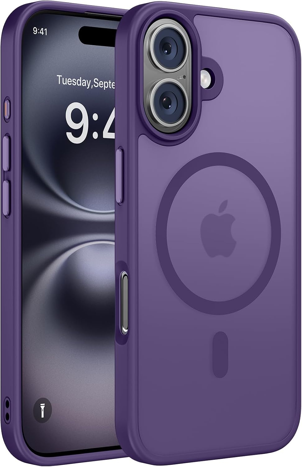 image:imageMiracase for iPhone 16 Pro Max Matte Series Case Magnetic LavenderDark Purple
