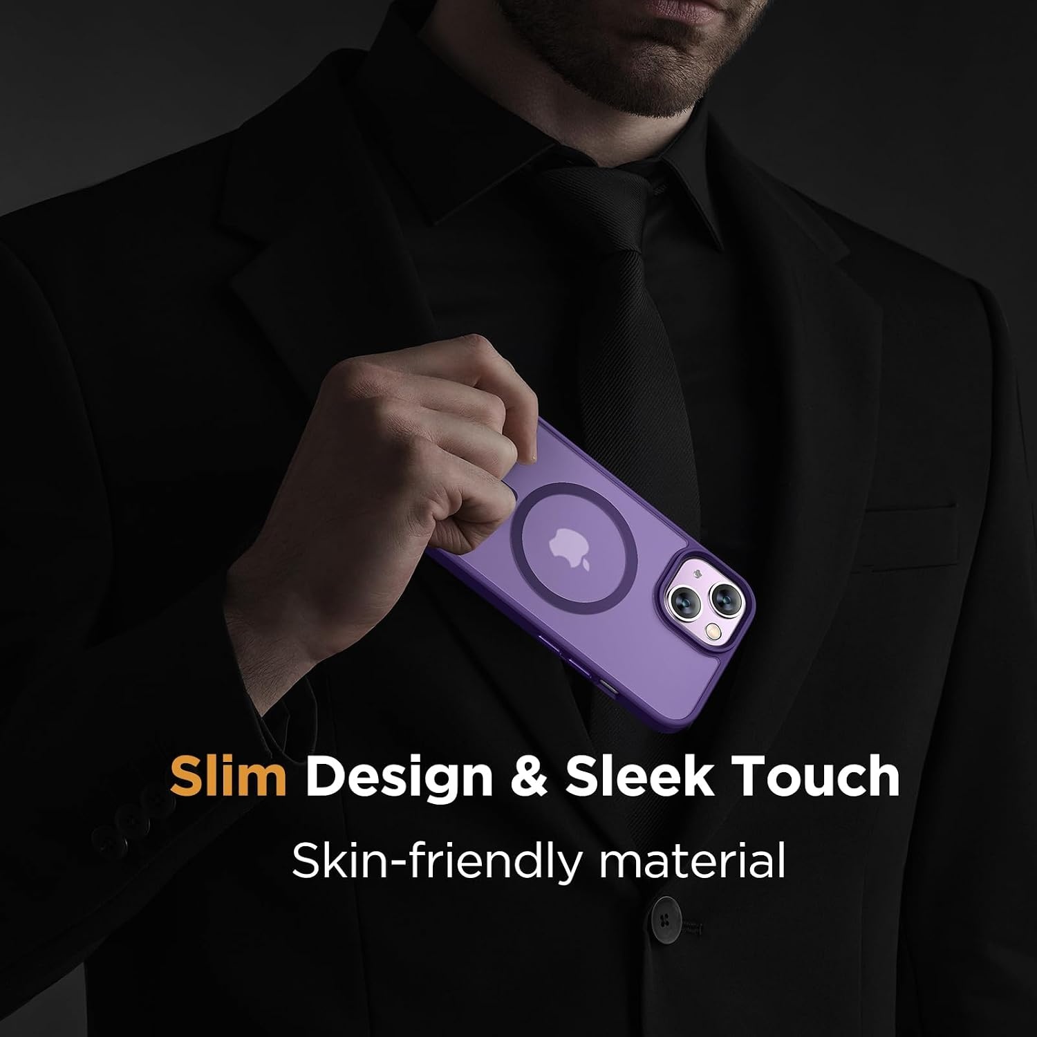 image:imageMiracase for iPhone 16 Pro Max Matte Series Case Magnetic LavenderDark Purple