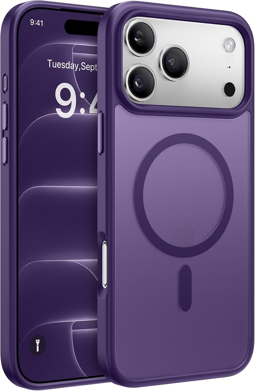 image:imageMiracase for iPhone 16 Pro Max Matte Series Case Magnetic LavenderDark Purple