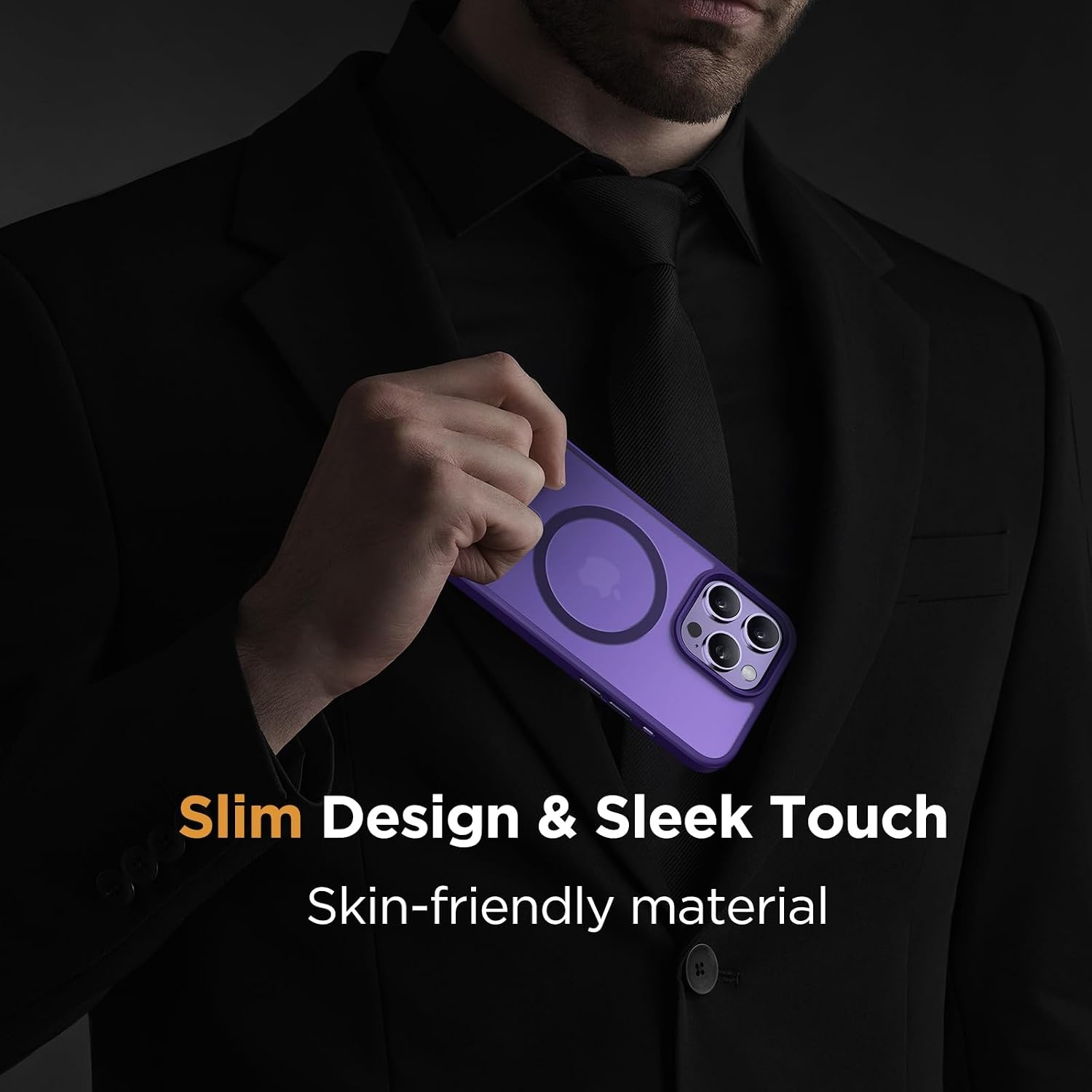 image:imageMiracase for iPhone 16 Pro Max Matte Series Case Magnetic LavenderDark Purple