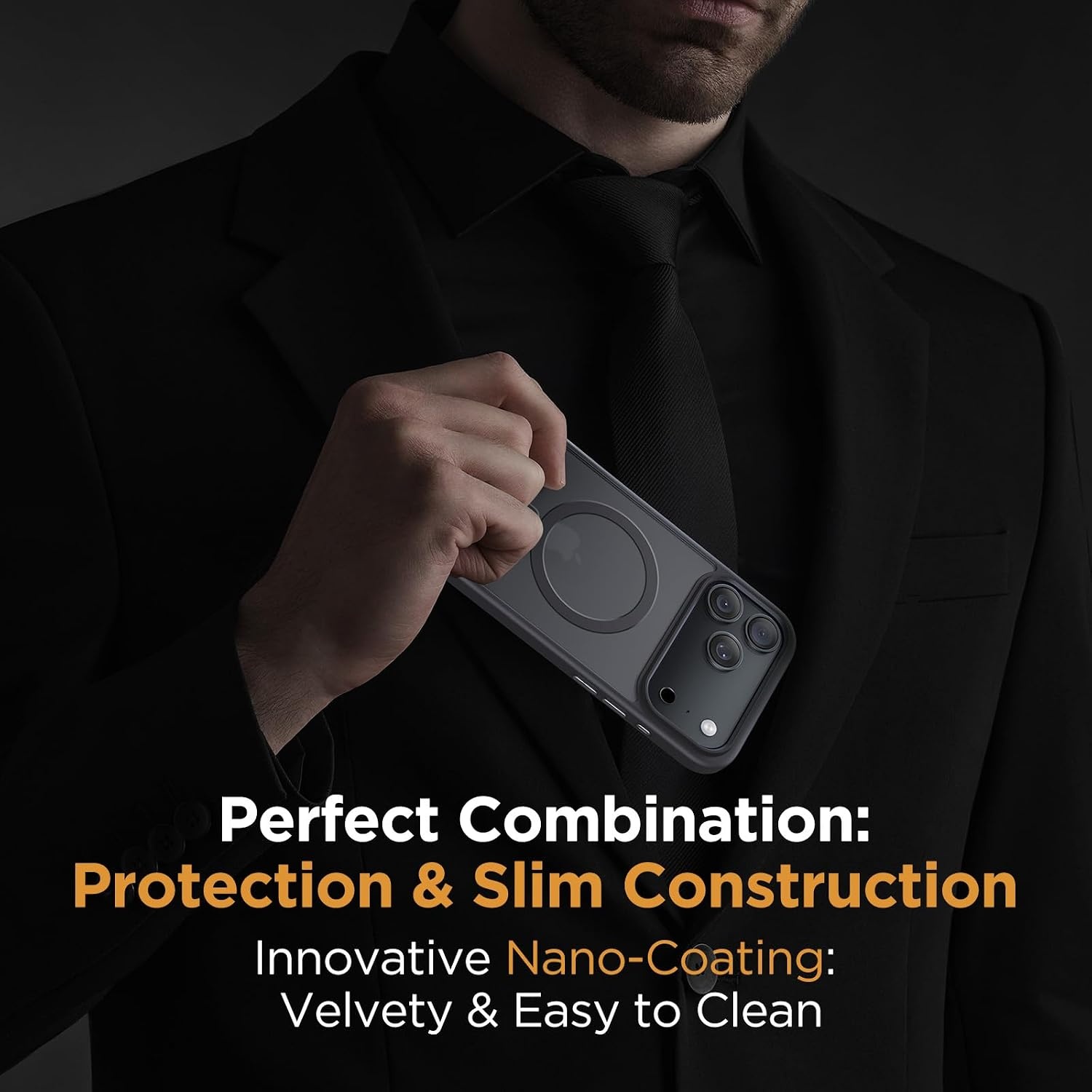 image:imageMiracase for iPhone 16 Pro Max Matte Series Case Magnetic LavenderDeep Gray