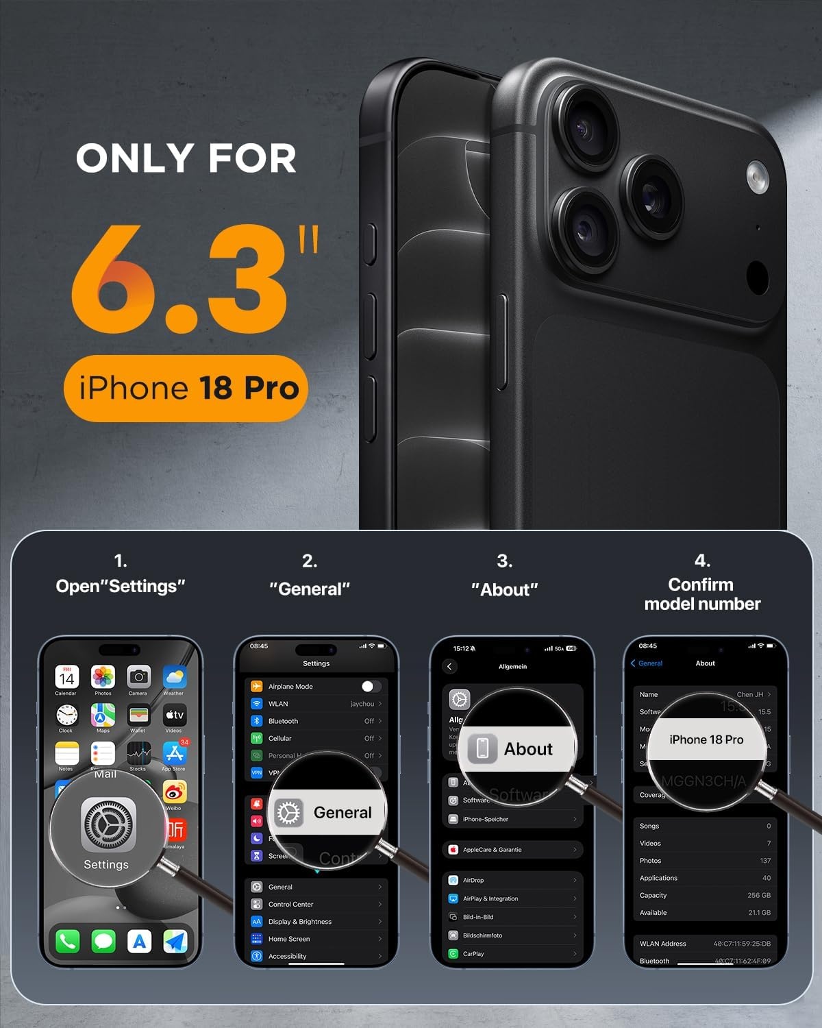 image:imageMiracase for iPhone 16 Pro Max Matte Series Case Magnetic LavenderDeep Gray