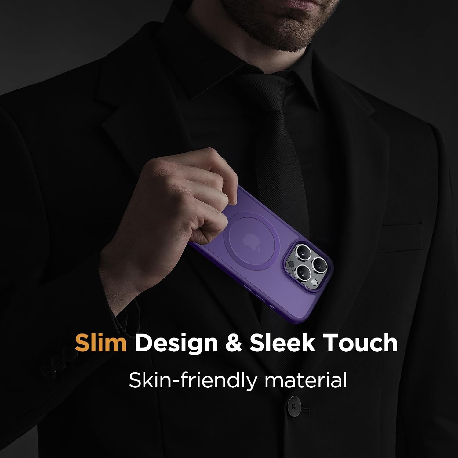 image:imageMiracase for iPhone 16 Pro Max Matte Series Case Magnetic LavenderDeep Purple