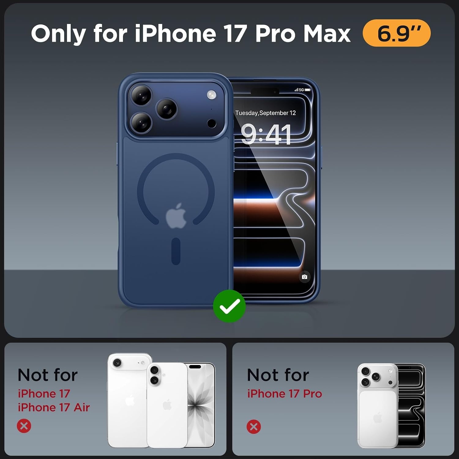 image:imageMiracase for iPhone 16 Pro Max Matte Series Case Magnetic LavenderGlass Blue