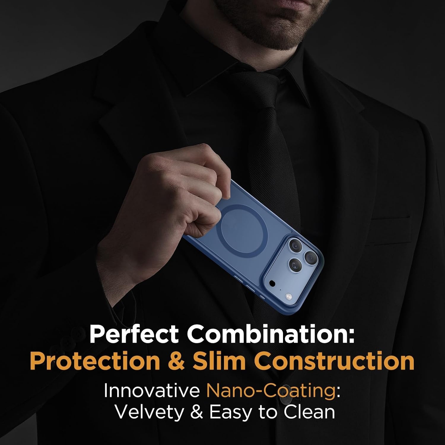 image:imageMiracase for iPhone 16 Pro Max Matte Series Case Magnetic LavenderGlass Blue