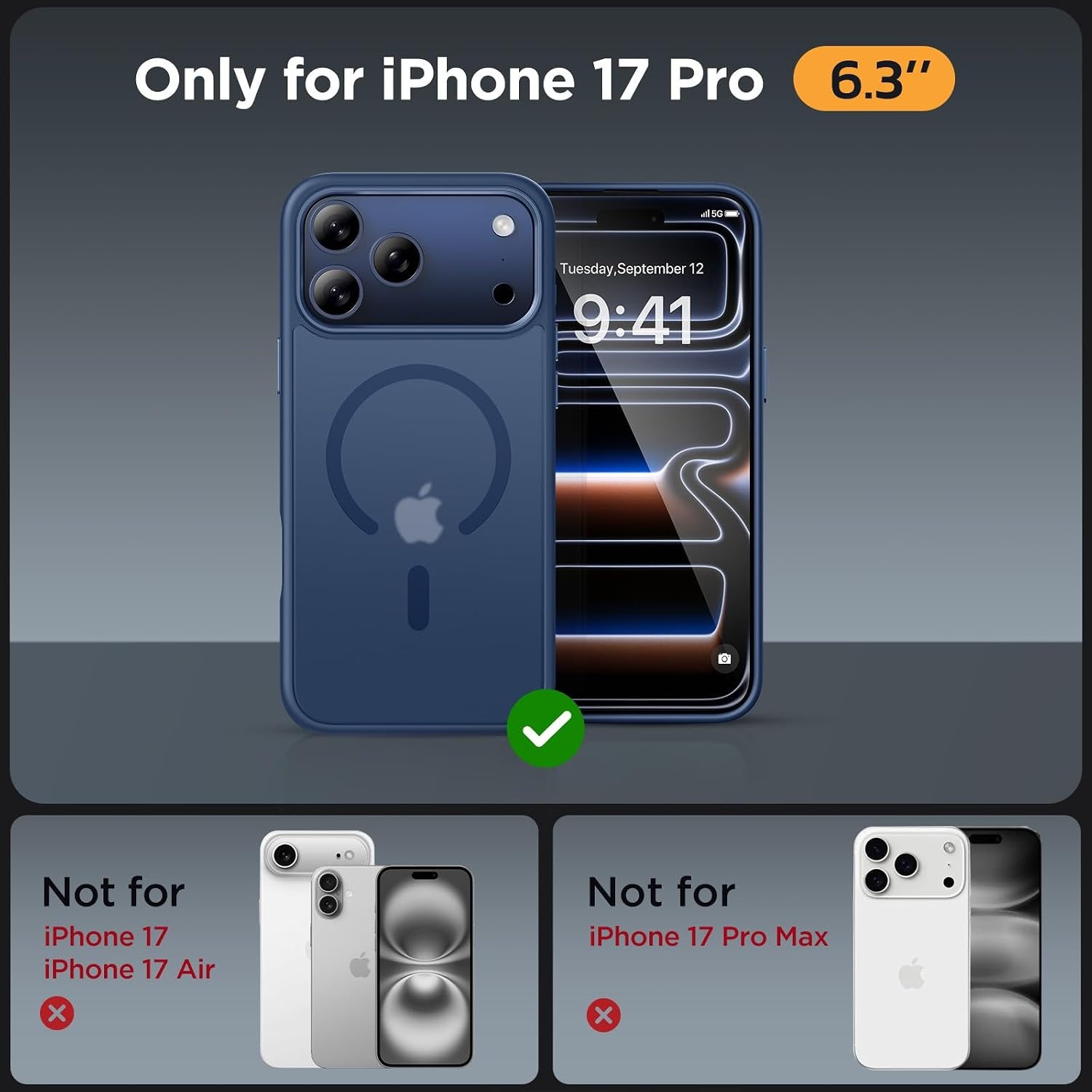 image:imageMiracase for iPhone 16 Pro Max Matte Series Case Magnetic LavenderGlass Blue