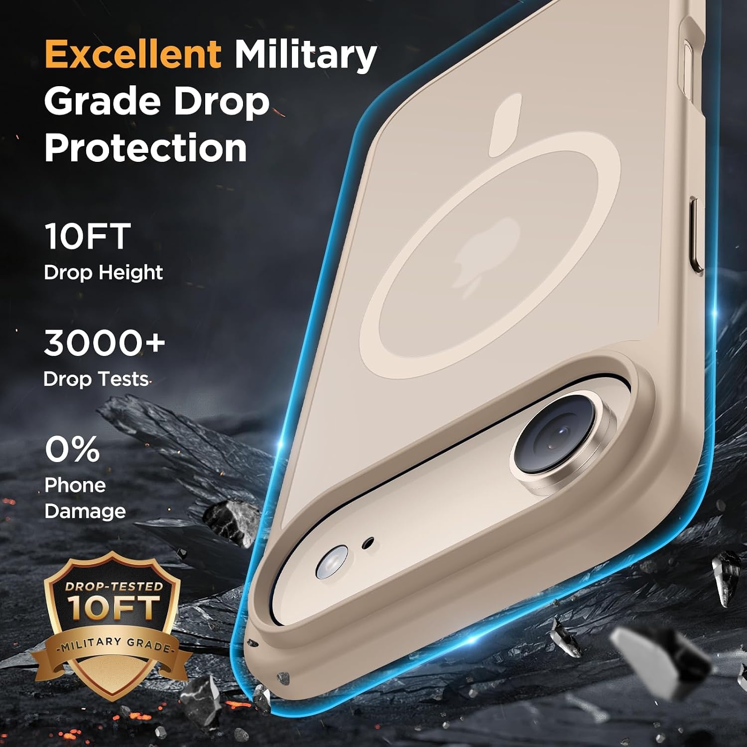 image:imageMiracase for iPhone 16 Pro Max Matte Series Case Magnetic LavenderGold