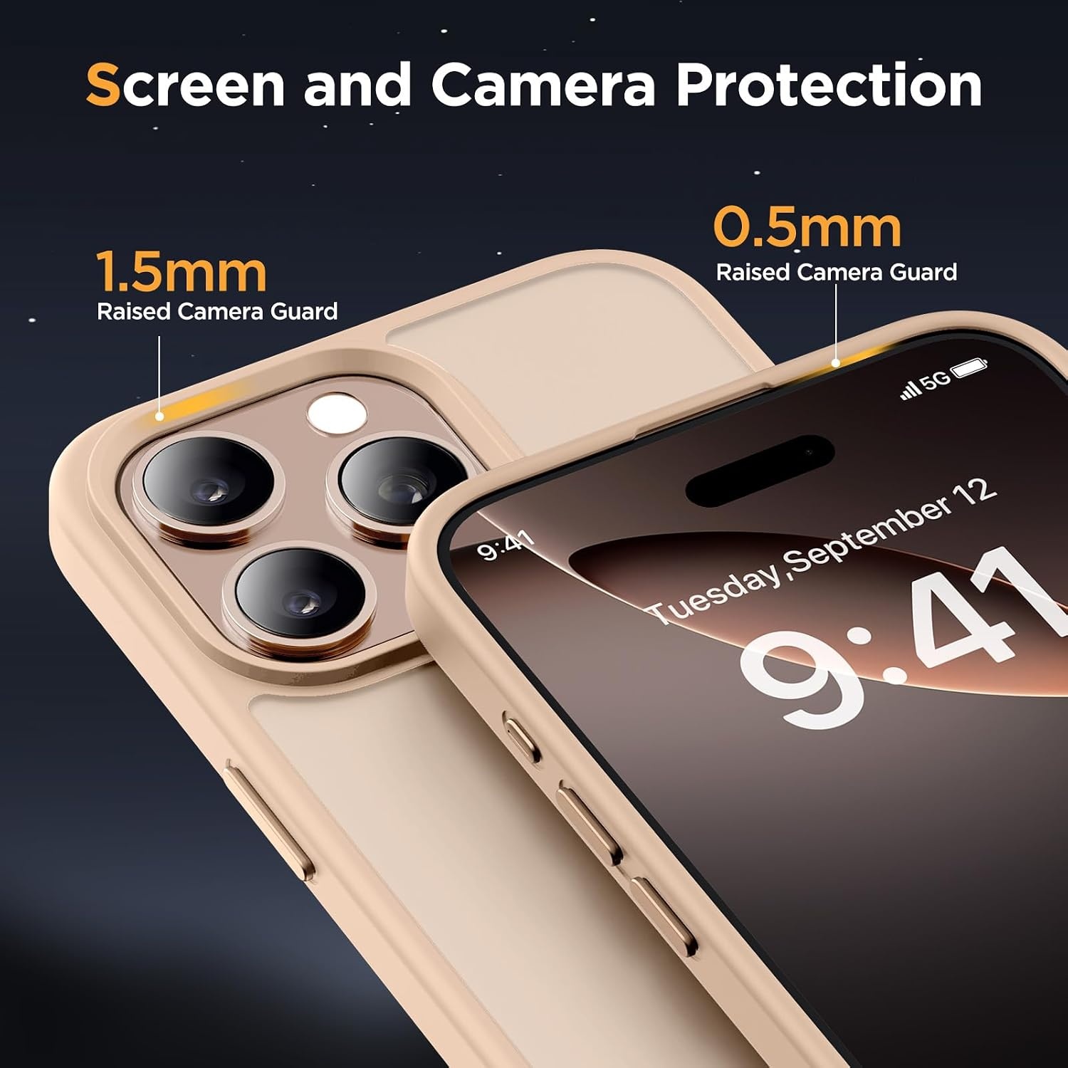 image:imageMiracase for iPhone 16 Pro Max Matte Series Case Magnetic LavenderGold