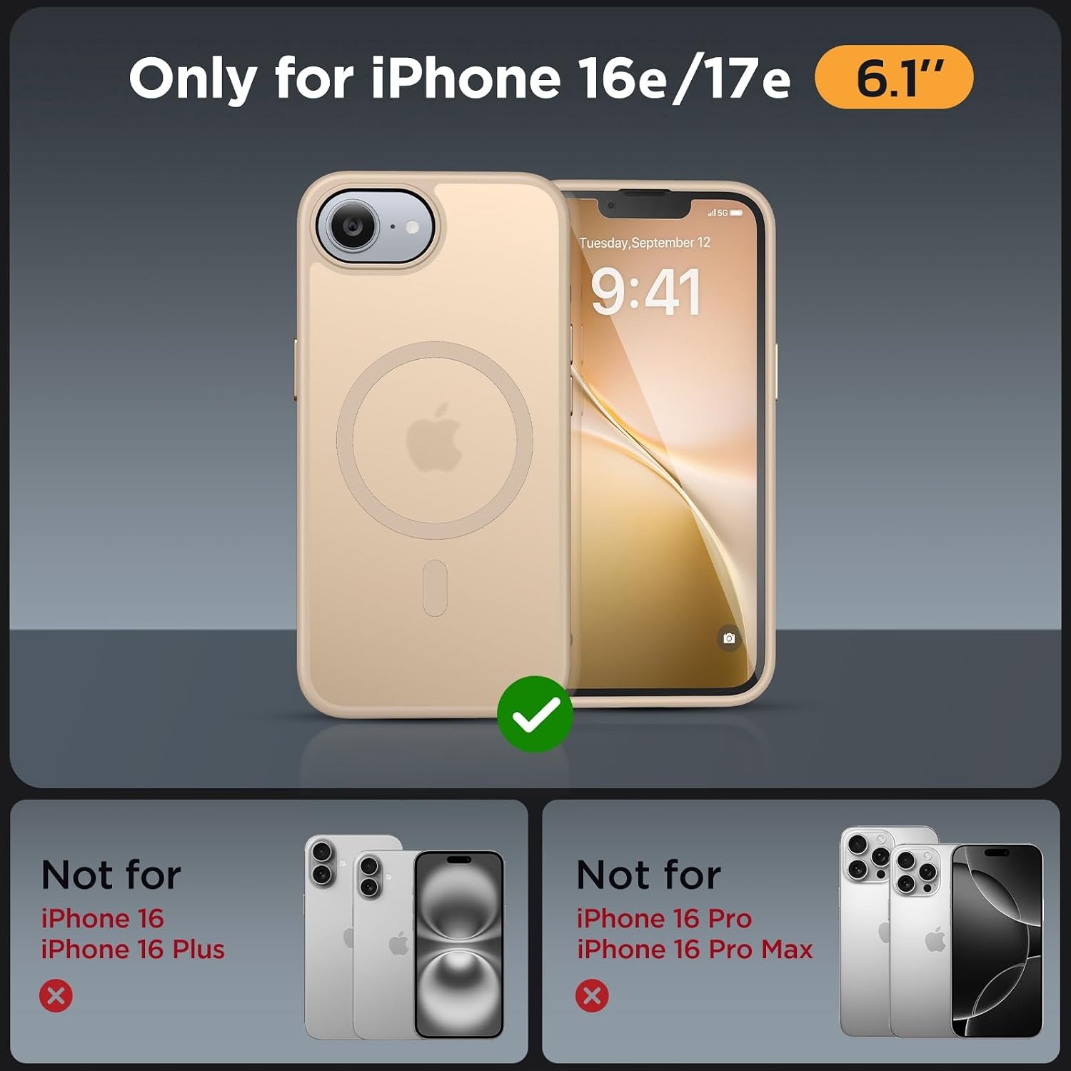 image:imageMiracase for iPhone 16 Pro Max Matte Series Case Magnetic LavenderGold