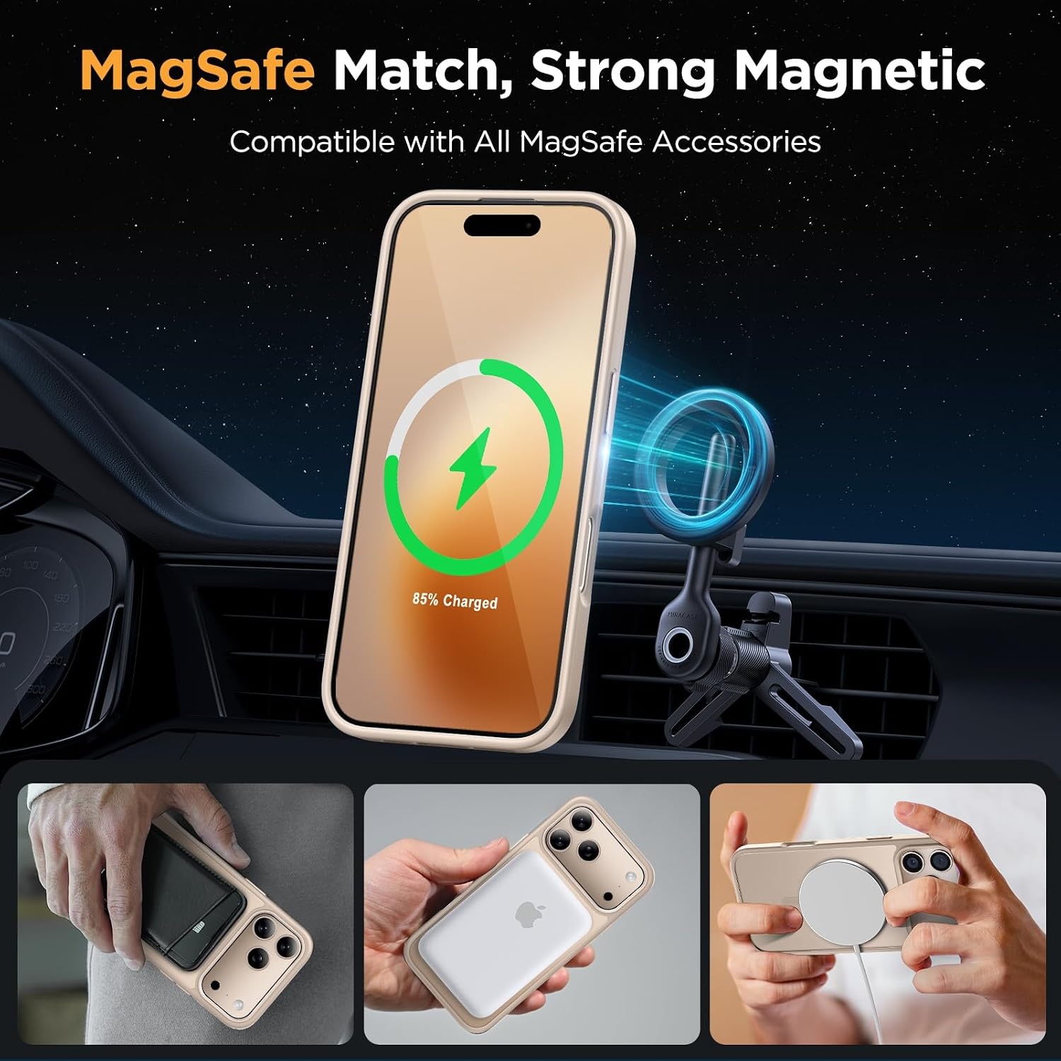 image:imageMiracase for iPhone 16 Pro Max Matte Series Case Magnetic LavenderGold