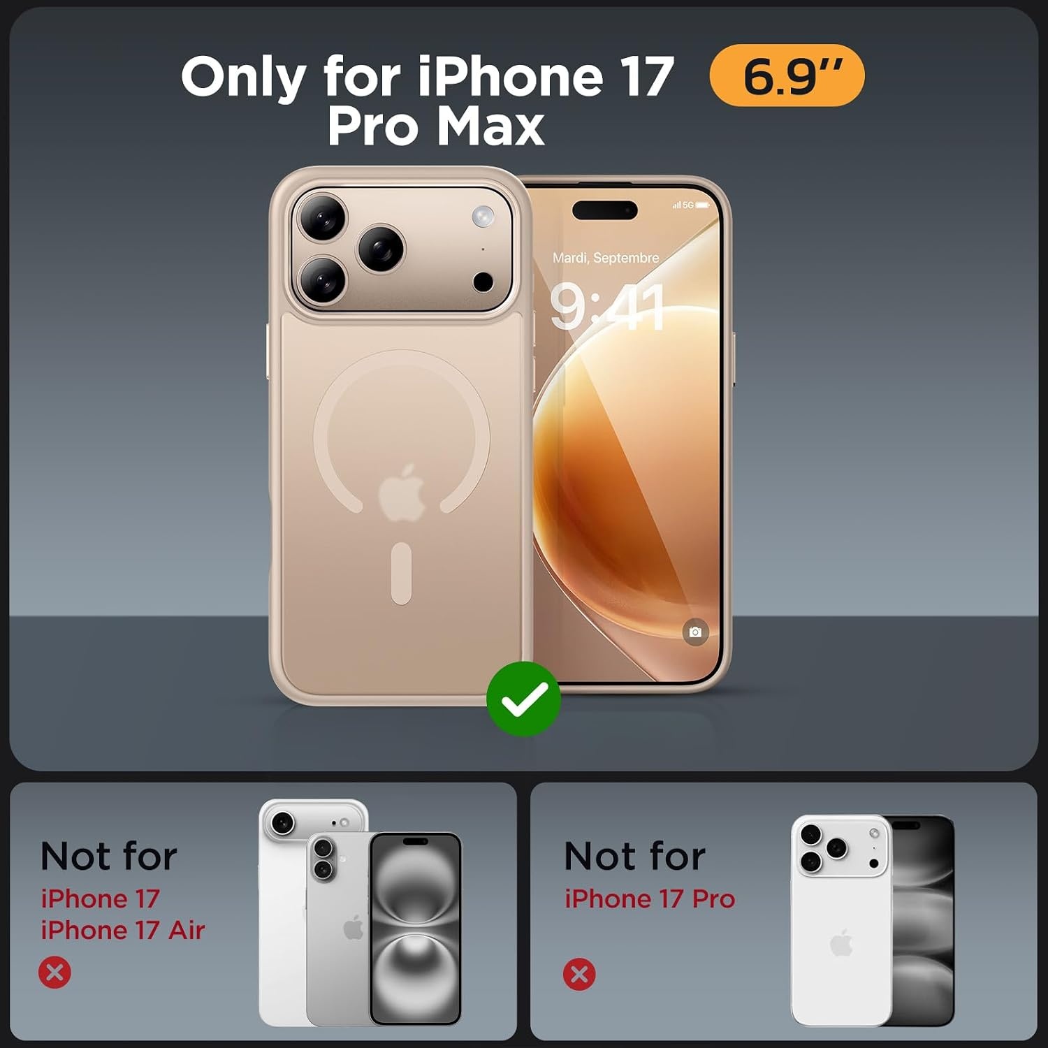 image:imageMiracase for iPhone 16 Pro Max Matte Series Case Magnetic LavenderGold