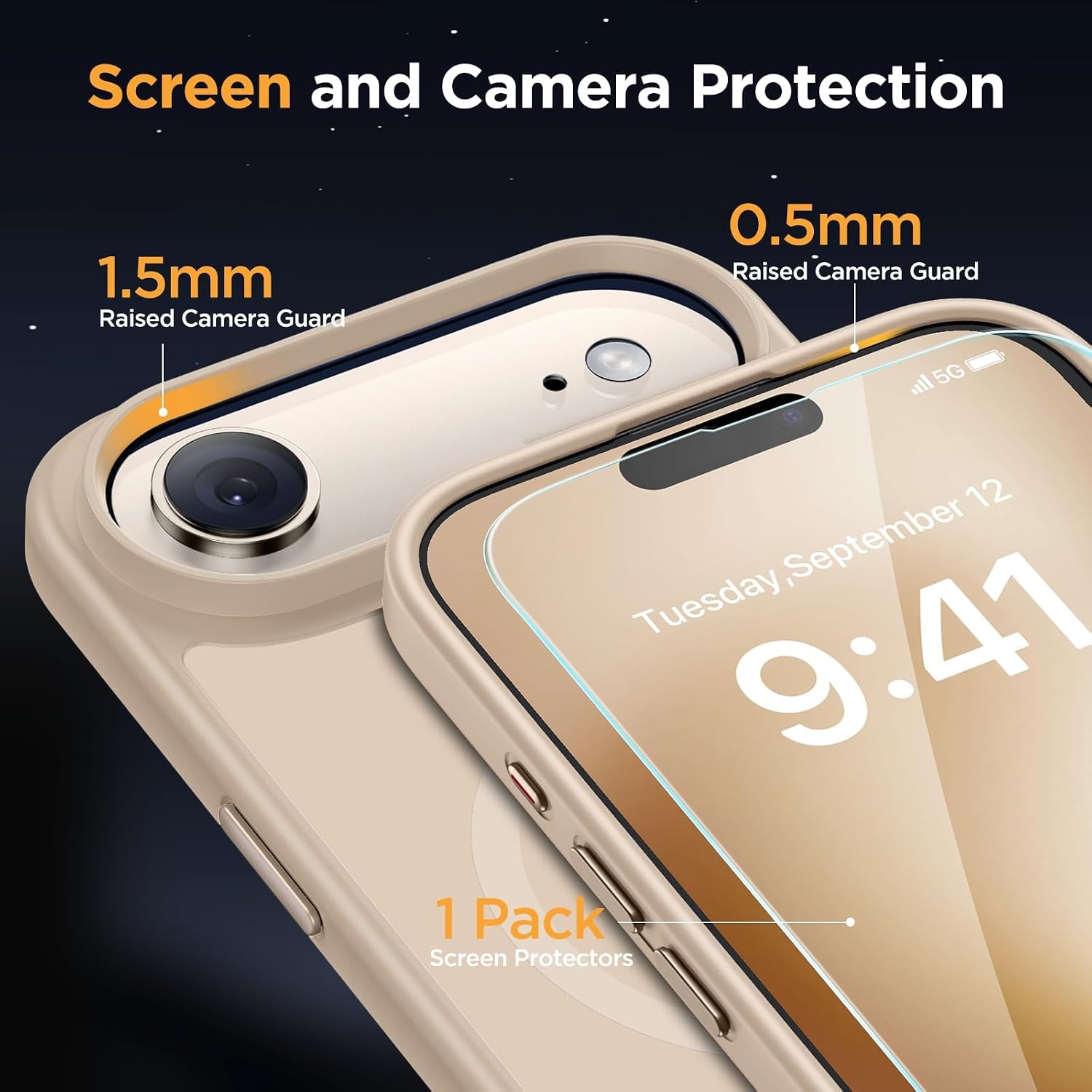 image:imageMiracase for iPhone 16 Pro Max Matte Series Case Magnetic LavenderGold