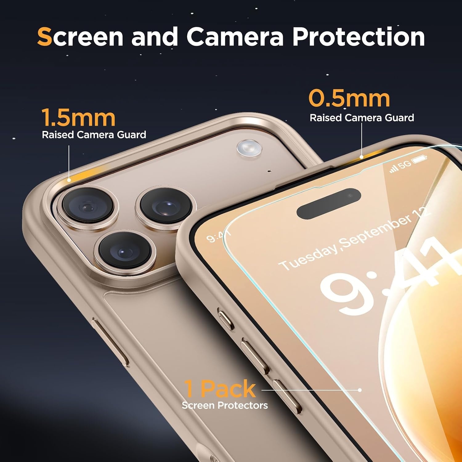 image:imageMiracase for iPhone 16 Pro Max Matte Series Case Magnetic LavenderGold