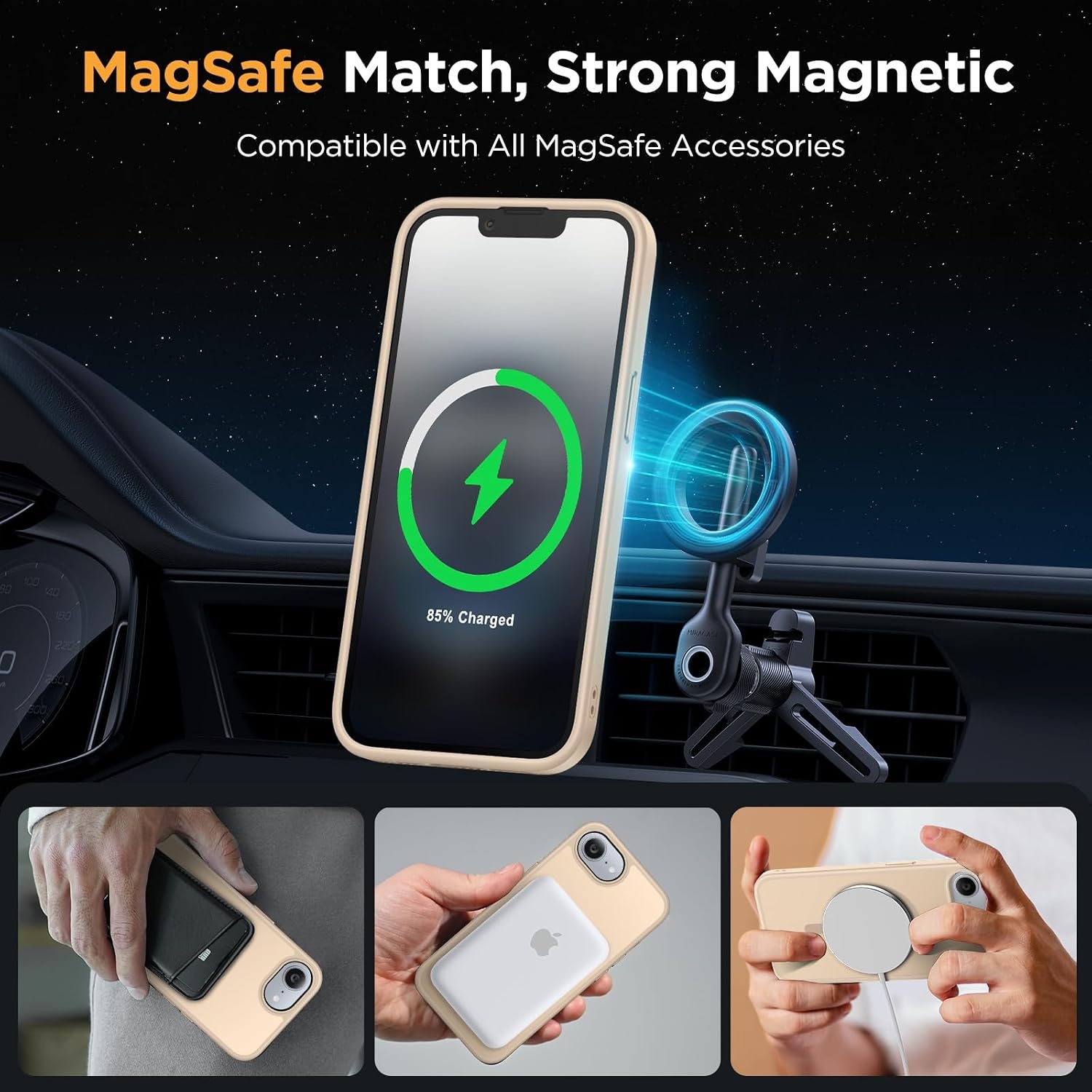 image:imageMiracase for iPhone 16 Pro Max Matte Series Case Magnetic LavenderGold
