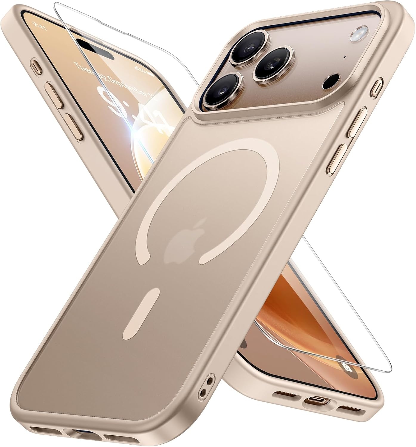 image:imageMiracase for iPhone 16 Pro Max Matte Series Case Magnetic LavenderGold