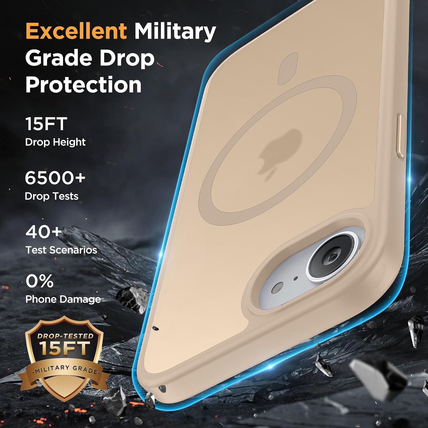 image:imageMiracase for iPhone 16 Pro Max Matte Series Case Magnetic LavenderGold