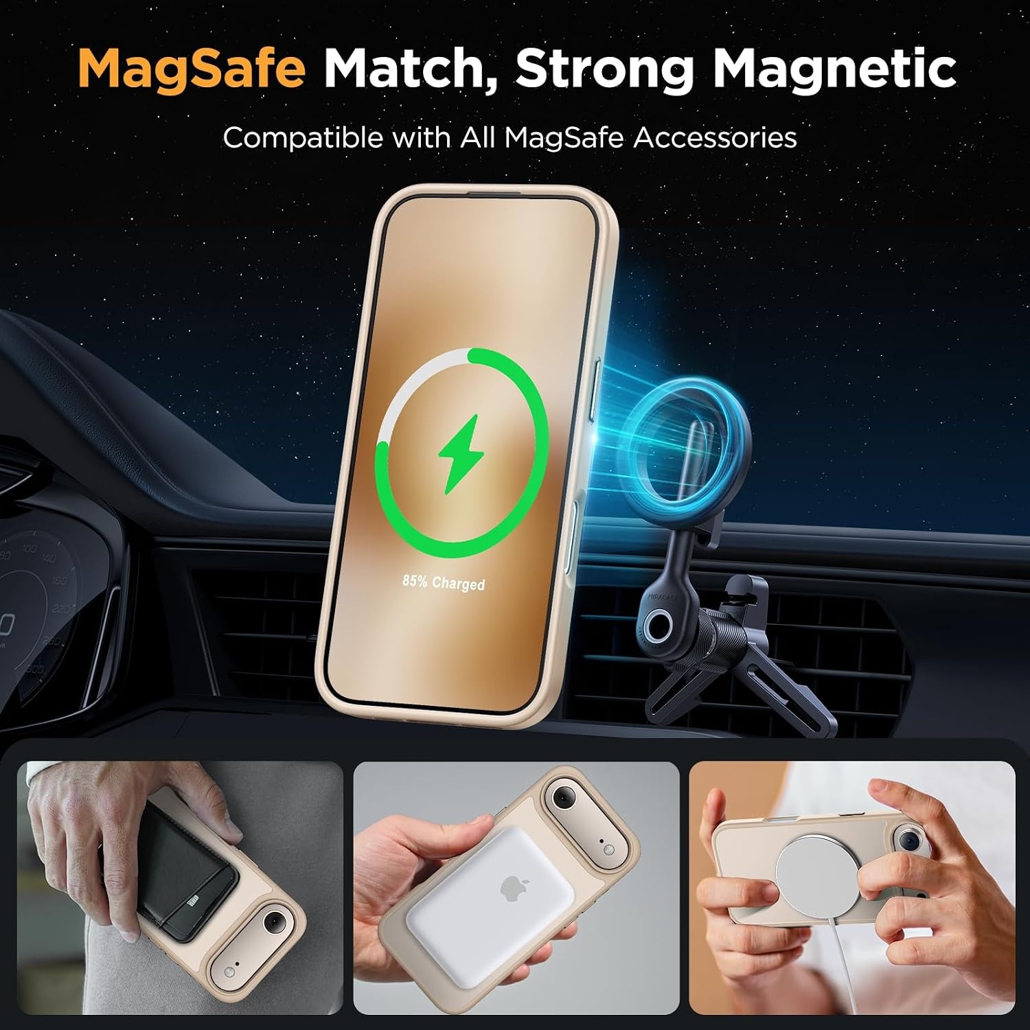 image:imageMiracase for iPhone 16 Pro Max Matte Series Case Magnetic LavenderGold
