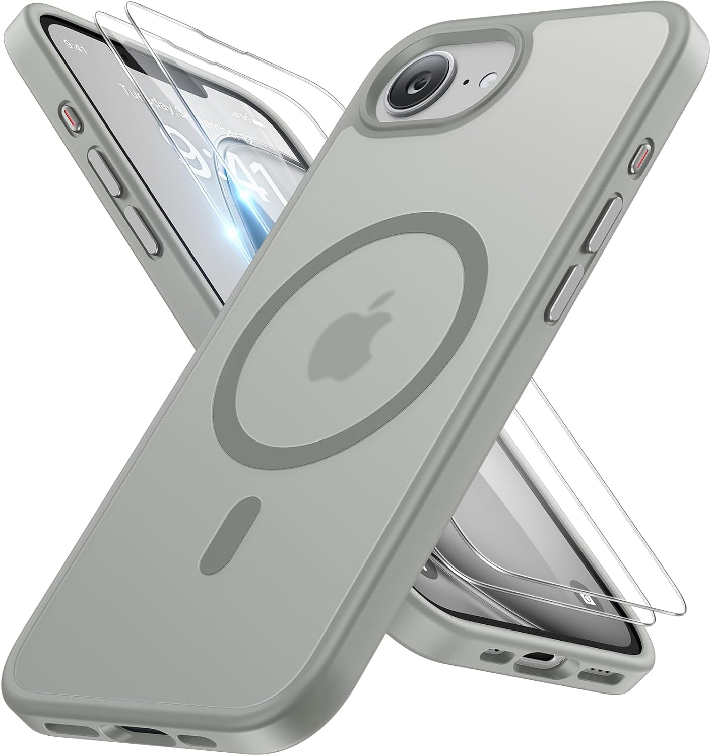 image:imageMiracase for iPhone 16 Pro Max Matte Series Case Magnetic LavenderGray