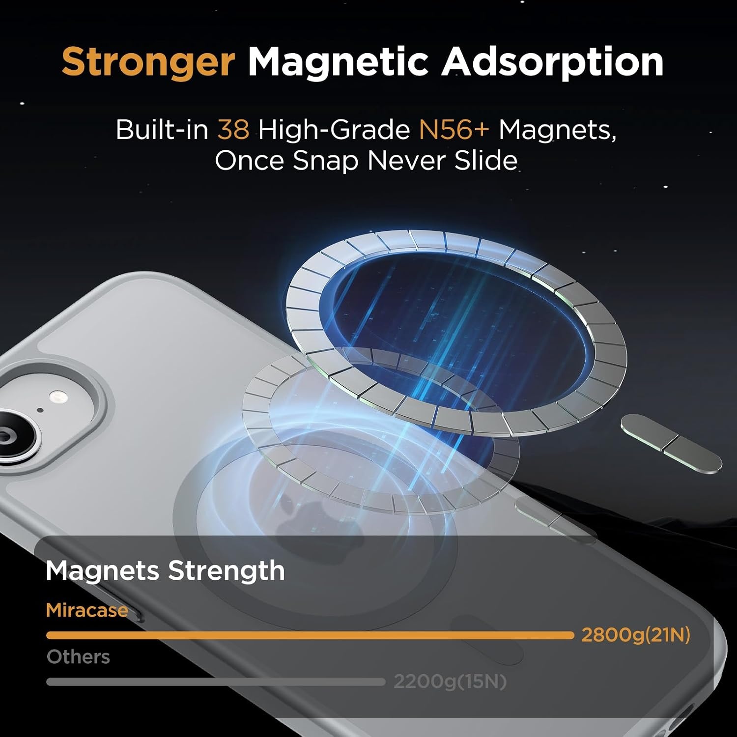 image:imageMiracase for iPhone 16 Pro Max Matte Series Case Magnetic LavenderGray