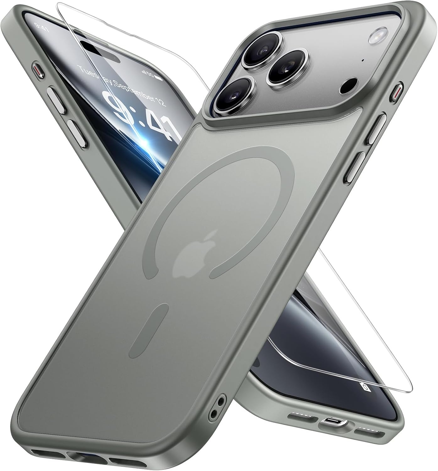 image:imageMiracase for iPhone 16 Pro Max Matte Series Case Magnetic LavenderGray