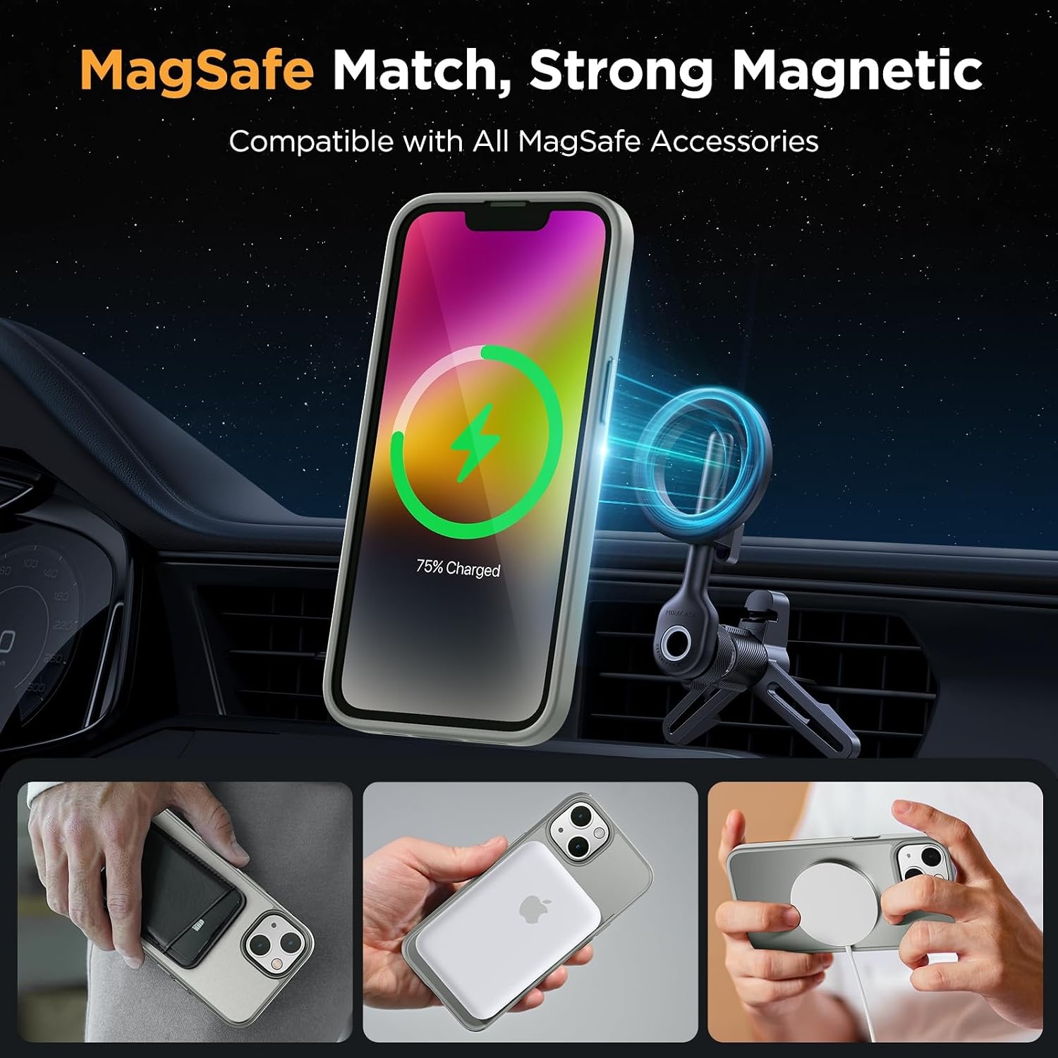 image:imageMiracase for iPhone 16 Pro Max Matte Series Case Magnetic LavenderGray