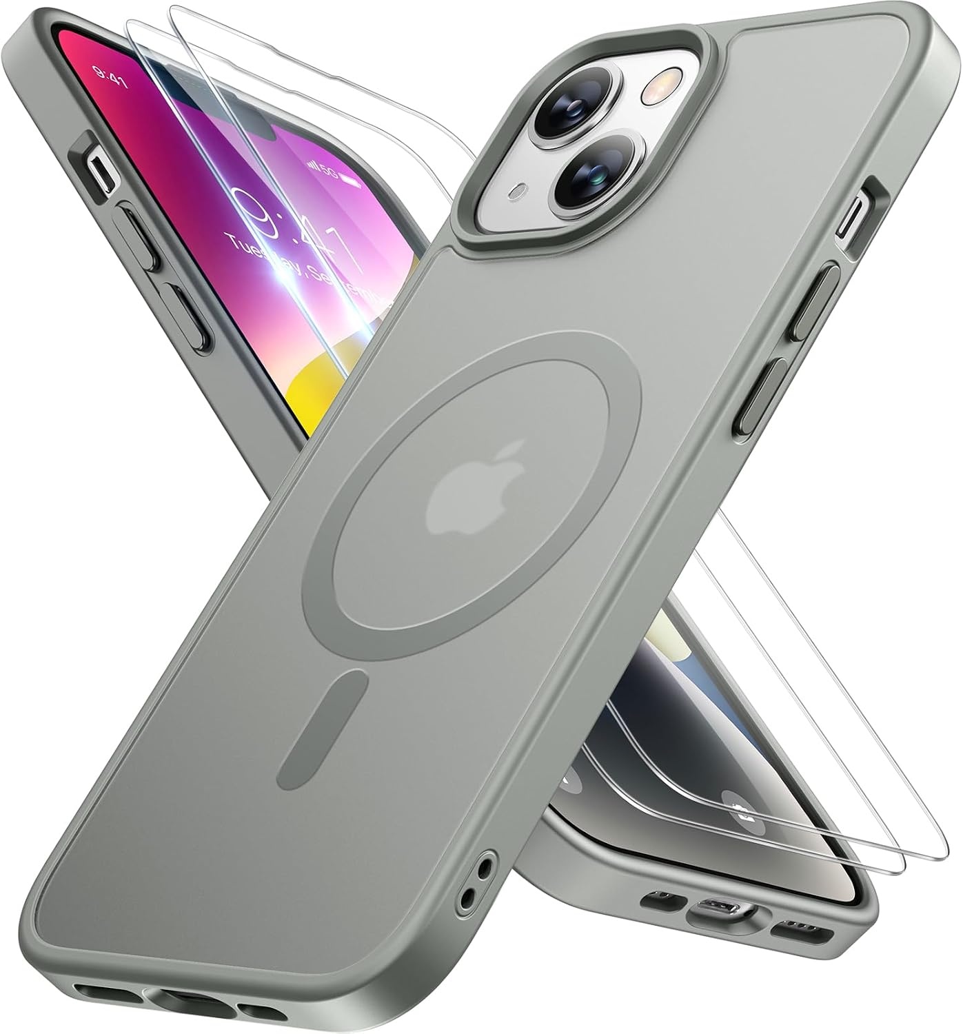 image:imageMiracase for iPhone 16 Pro Max Matte Series Case Magnetic LavenderGray