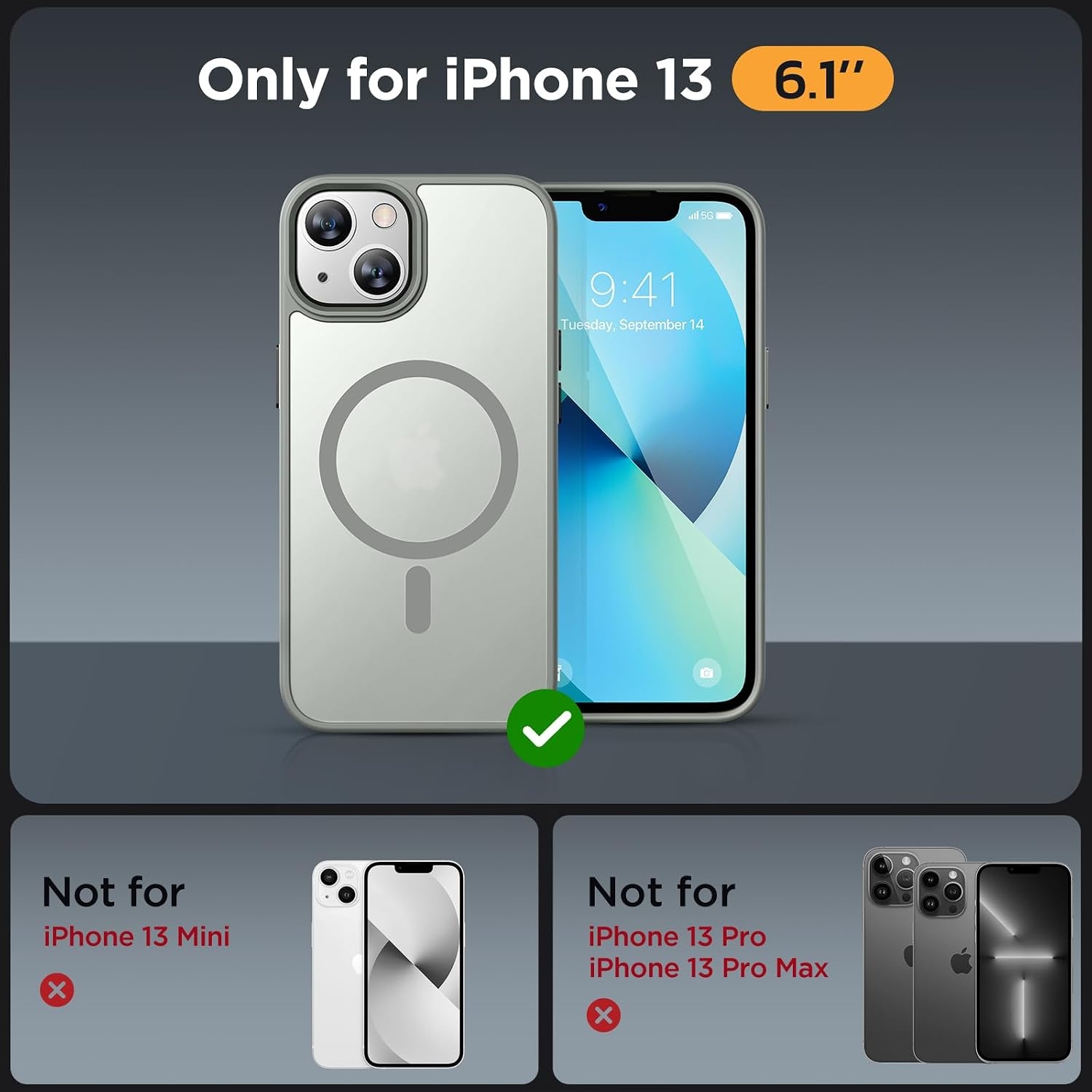image:imageMiracase for iPhone 16 Pro Max Matte Series Case Magnetic LavenderGray