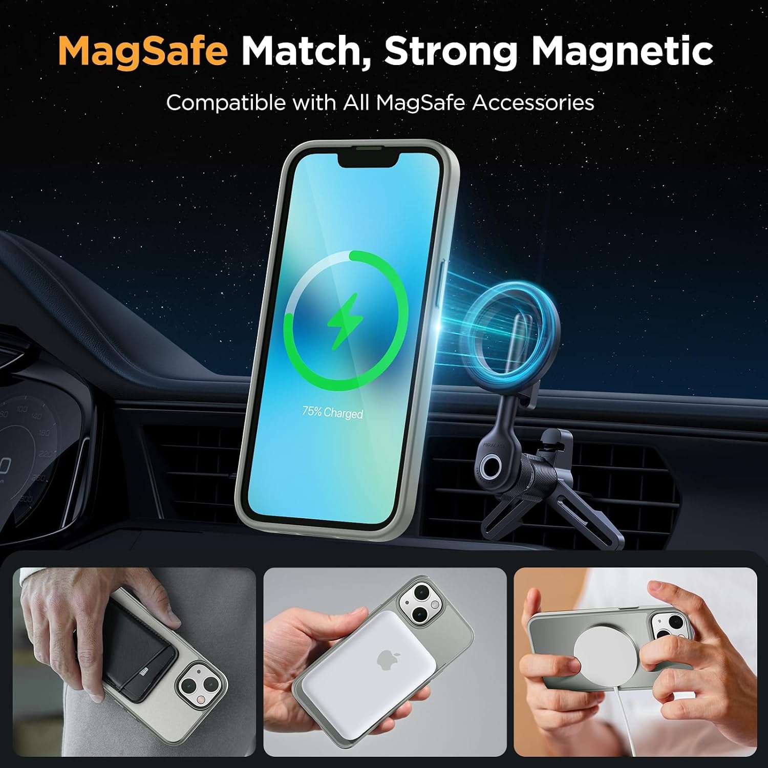 image:imageMiracase for iPhone 16 Pro Max Matte Series Case Magnetic LavenderGray