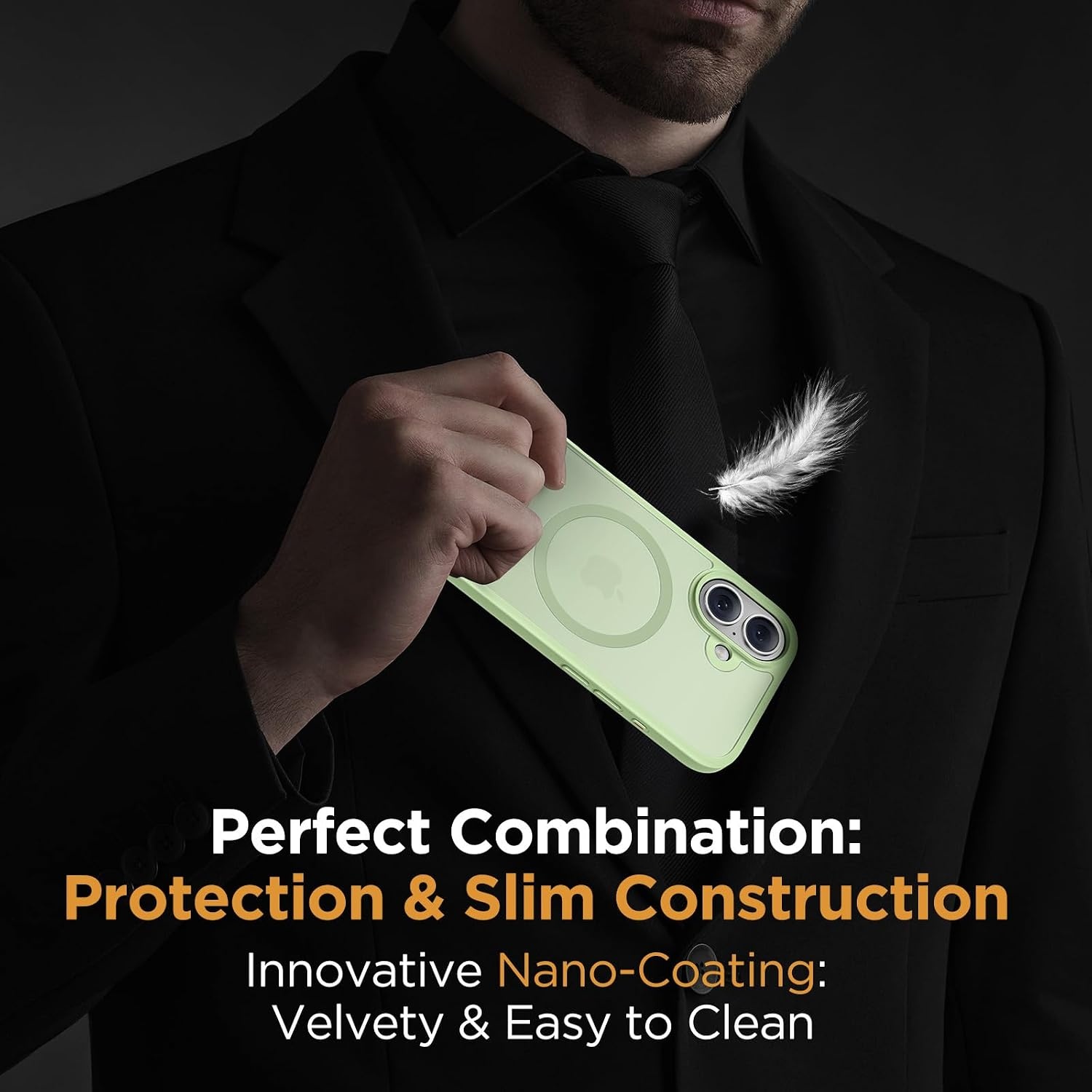 image:imageMiracase for iPhone 16 Pro Max Matte Series Case Magnetic LavenderGreen