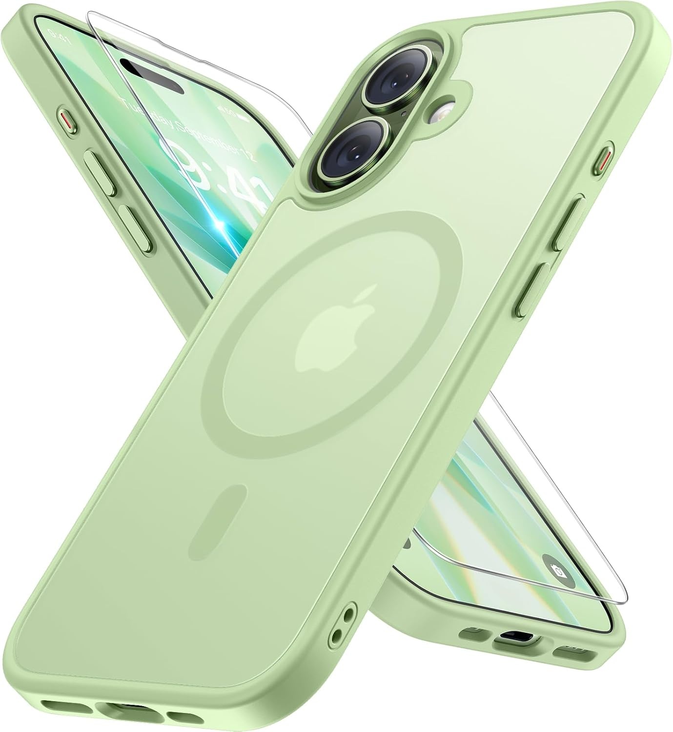 image:imageMiracase for iPhone 16 Pro Max Matte Series Case Magnetic LavenderGreen