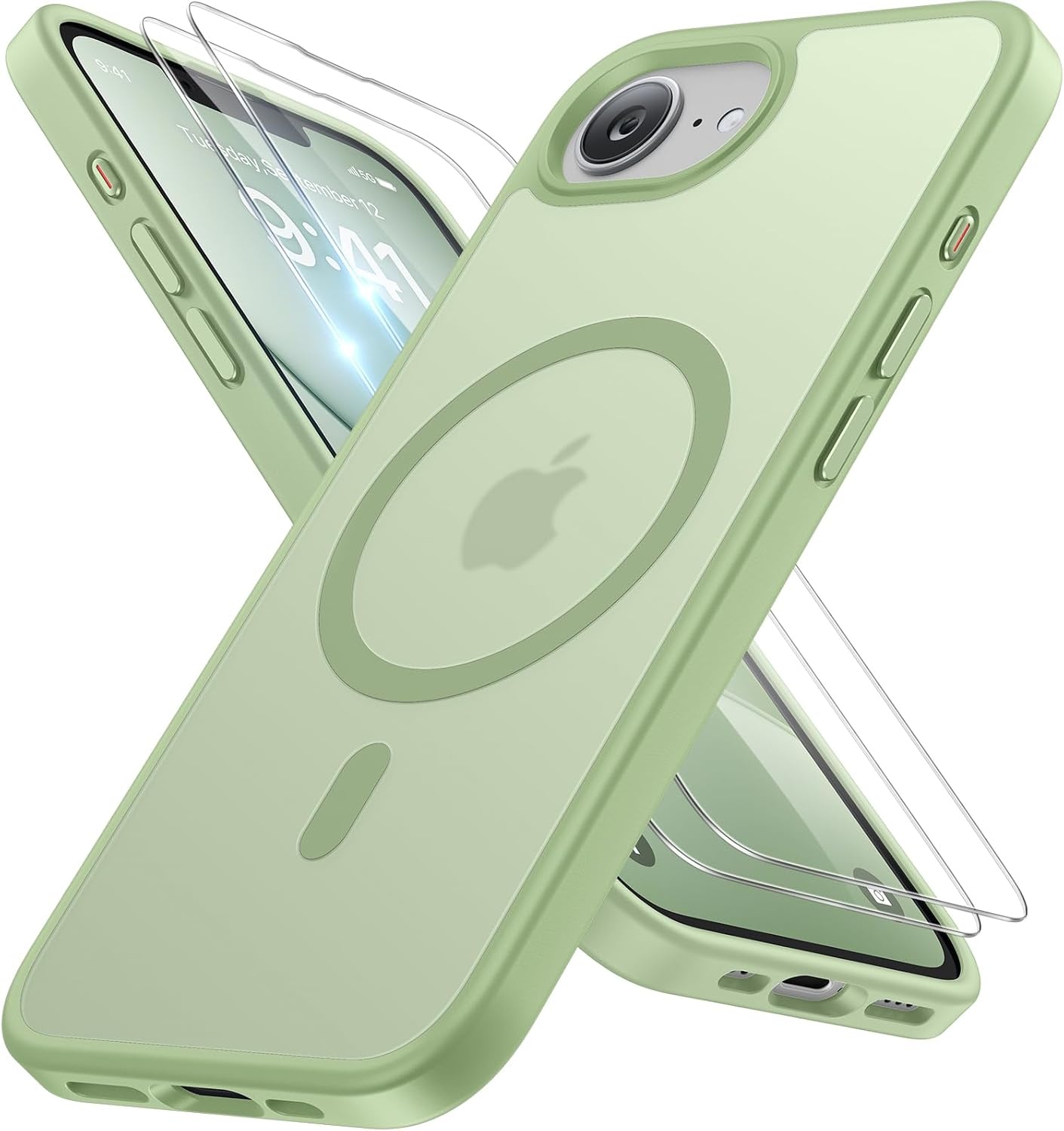 image:imageMiracase for iPhone 16 Pro Max Matte Series Case Magnetic LavenderGreen