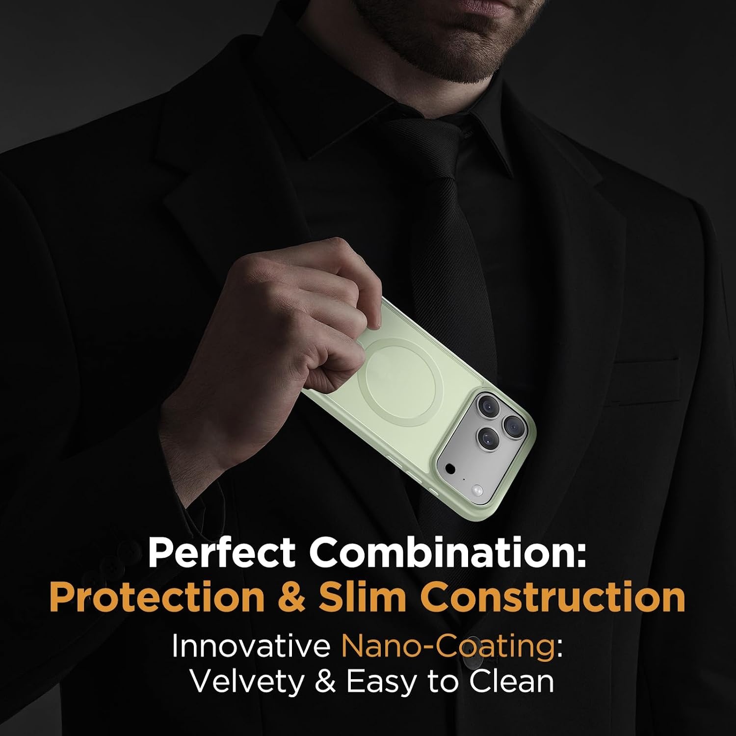 image:imageMiracase for iPhone 16 Pro Max Matte Series Case Magnetic LavenderGreen