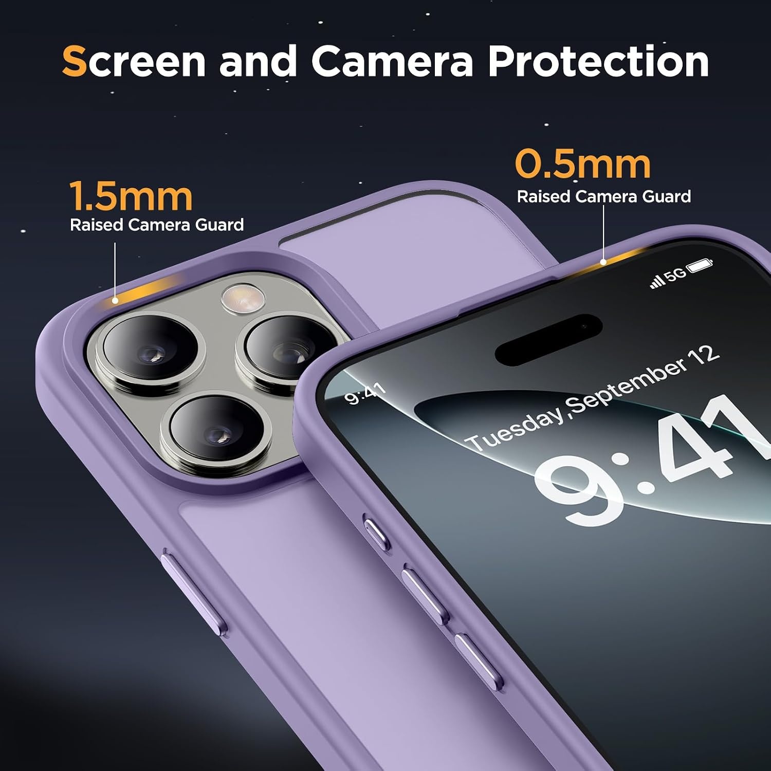 image:imageMiracase for iPhone 16 Pro Max Matte Series Case Magnetic LavenderLavender