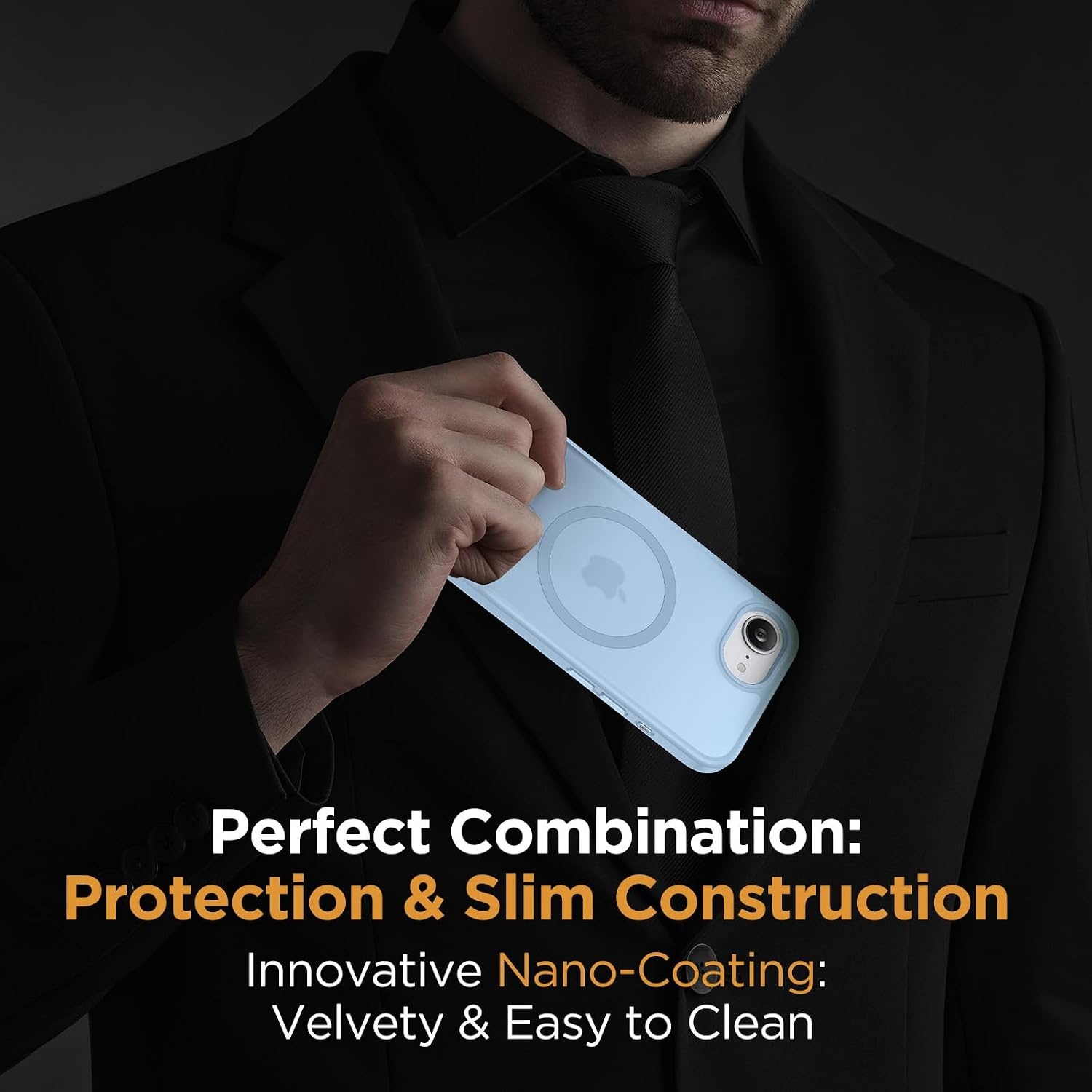 image:imageMiracase for iPhone 16 Pro Max Matte Series Case Magnetic LavenderLight Blue