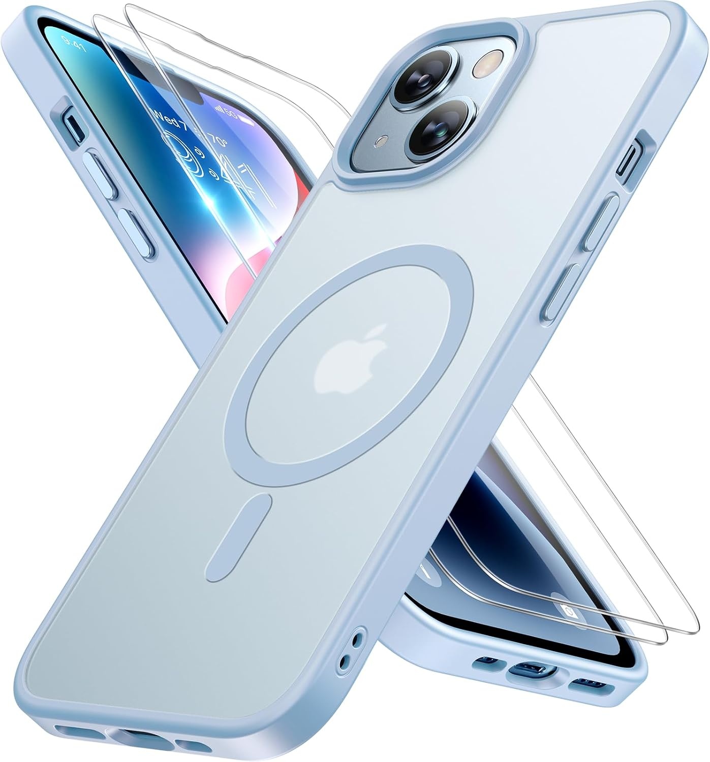 image:imageMiracase for iPhone 16 Pro Max Matte Series Case Magnetic LavenderLight Blue