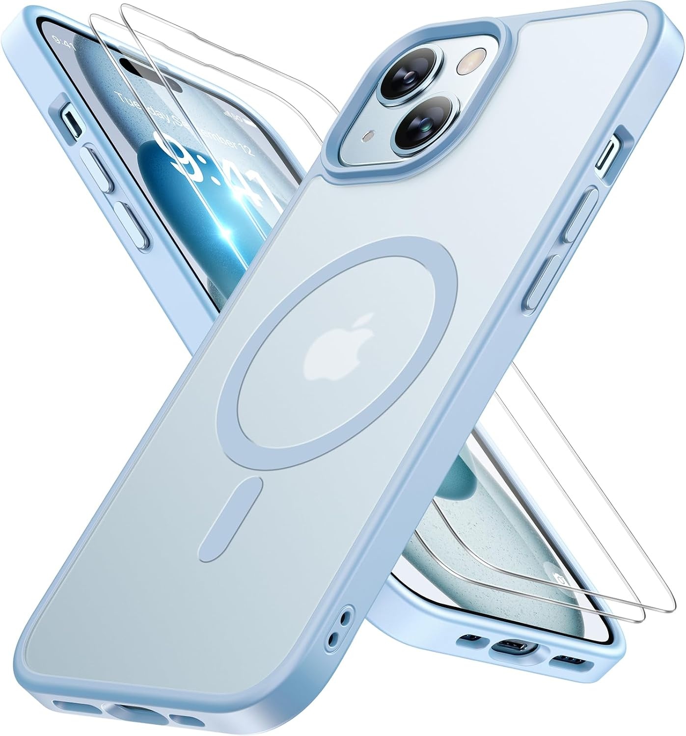 image:imageMiracase for iPhone 16 Pro Max Matte Series Case Magnetic LavenderLight Blue