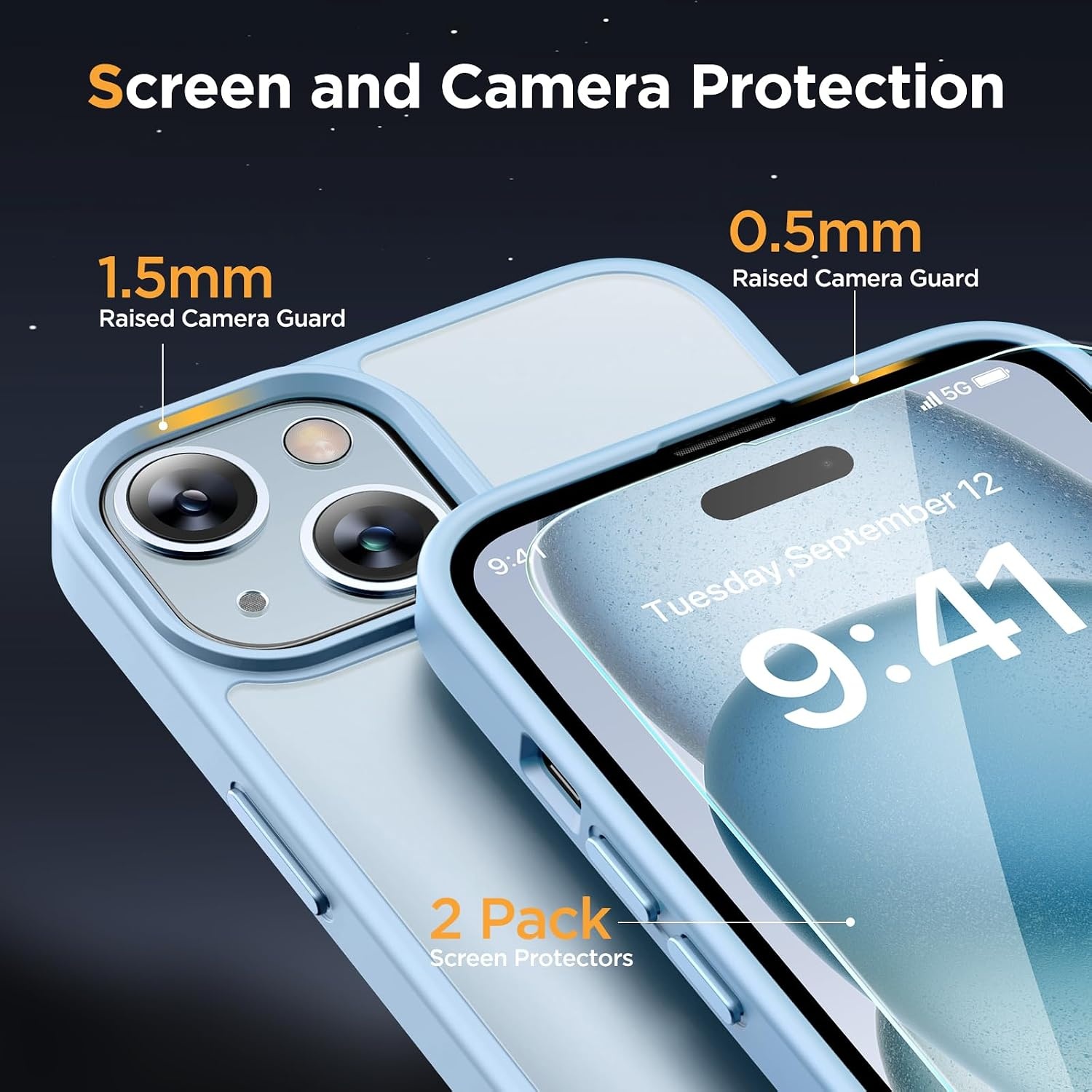 image:imageMiracase for iPhone 16 Pro Max Matte Series Case Magnetic LavenderLight Blue