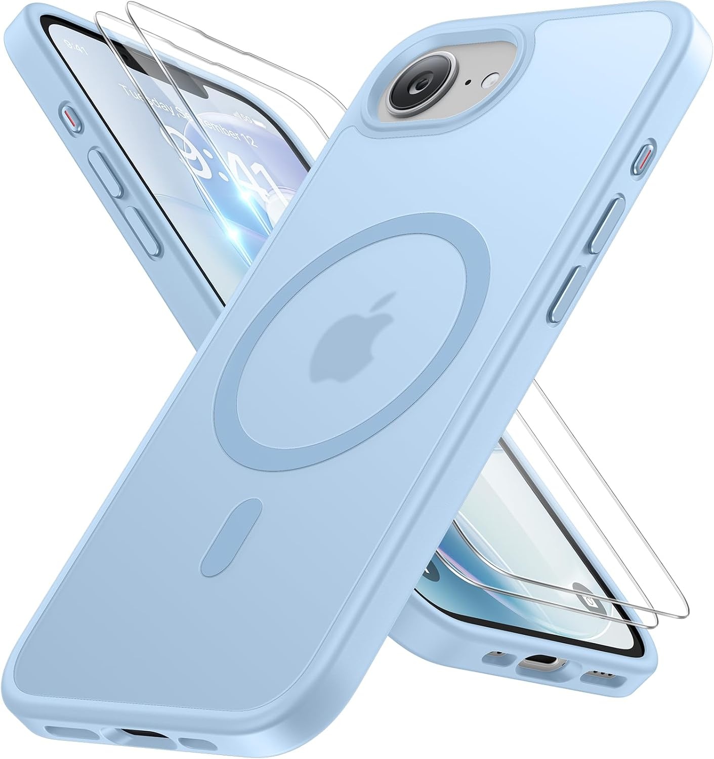 image:imageMiracase for iPhone 16 Pro Max Matte Series Case Magnetic LavenderLight Blue