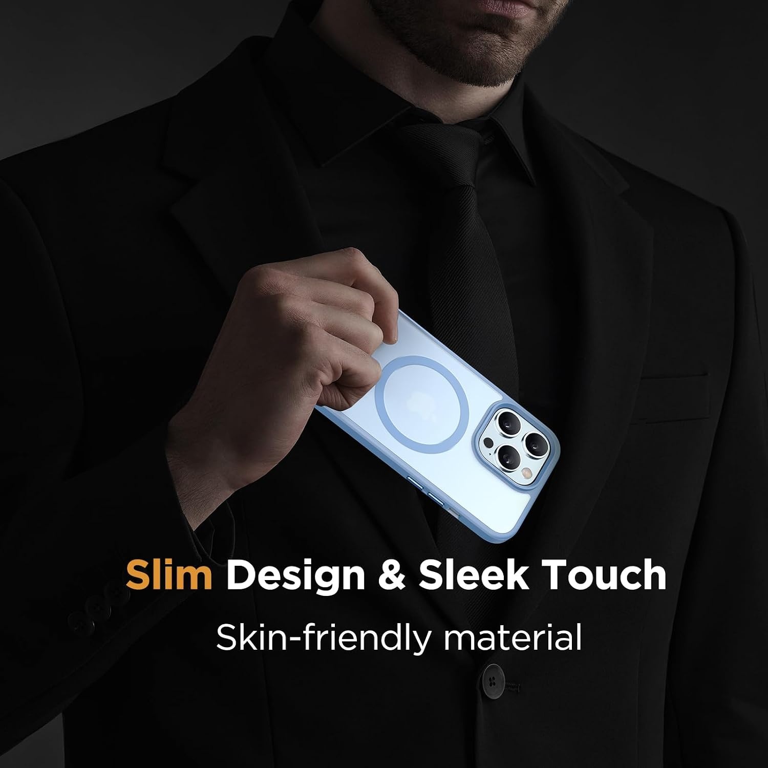 image:imageMiracase for iPhone 16 Pro Max Matte Series Case Magnetic LavenderLight Blue