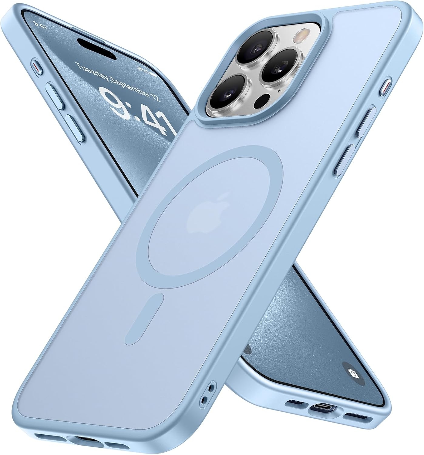 image:imageMiracase for iPhone 16 Pro Max Matte Series Case Magnetic LavenderLight Blue