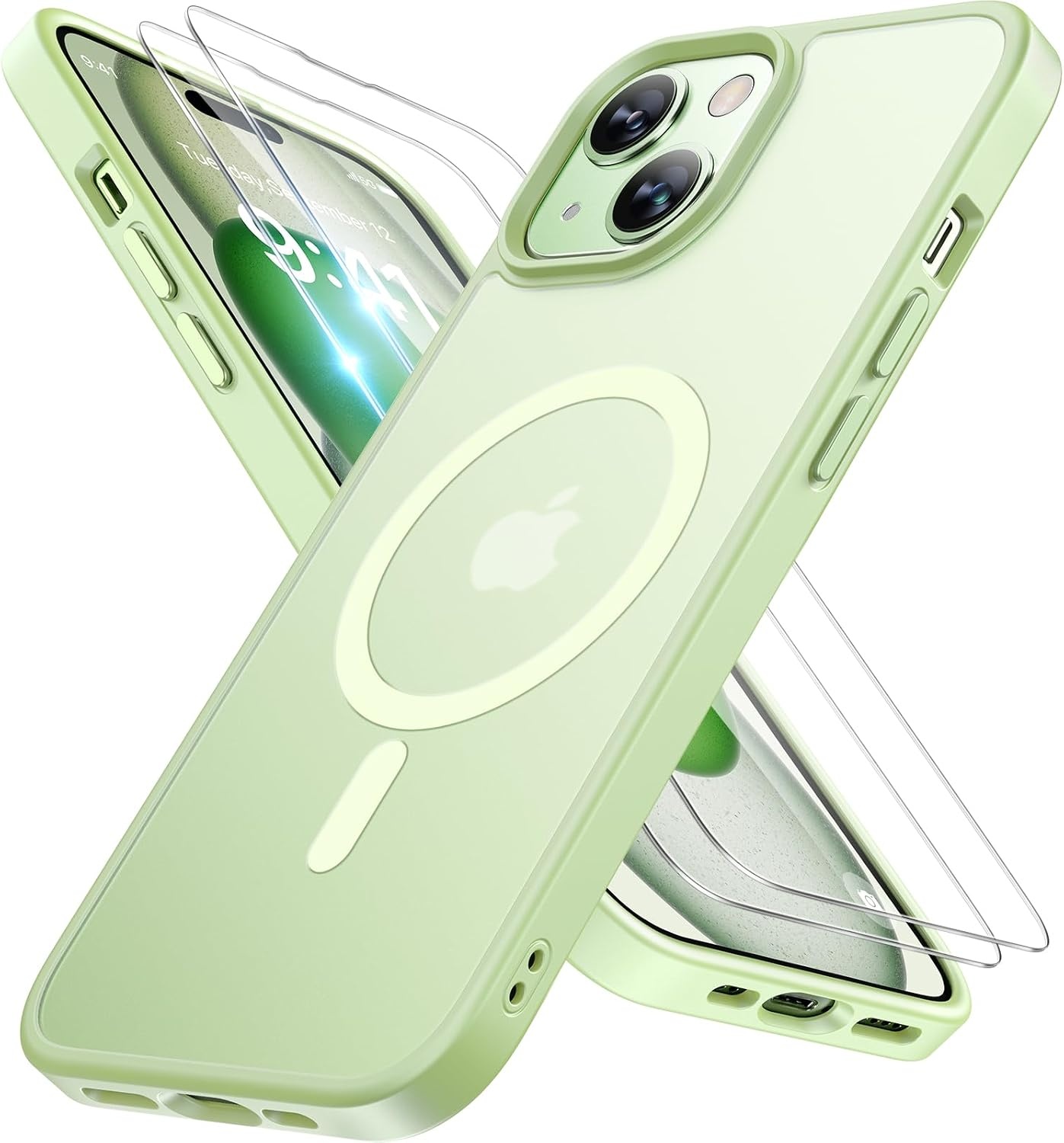 image:imageMiracase for iPhone 16 Pro Max Matte Series Case Magnetic LavenderLight Green