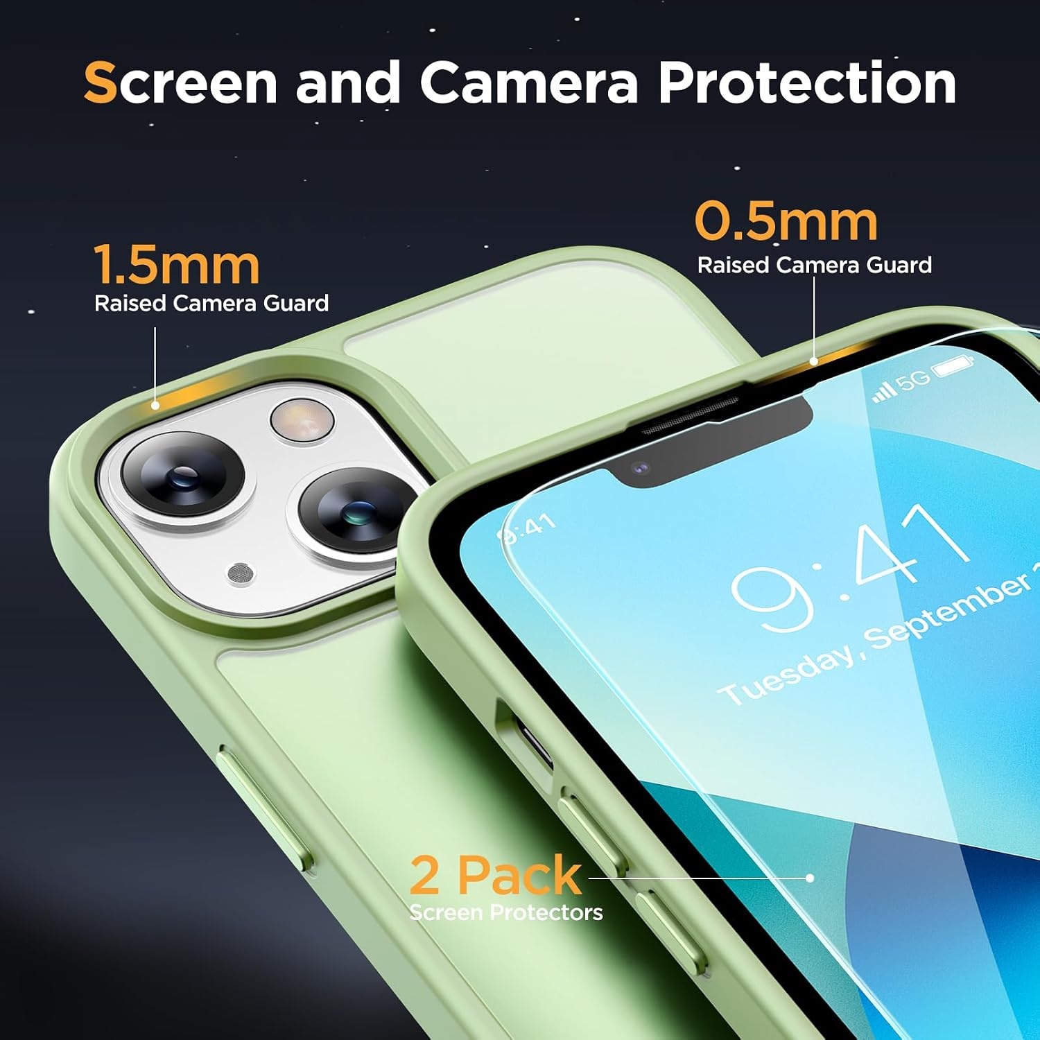 image:imageMiracase for iPhone 16 Pro Max Matte Series Case Magnetic LavenderLight Green