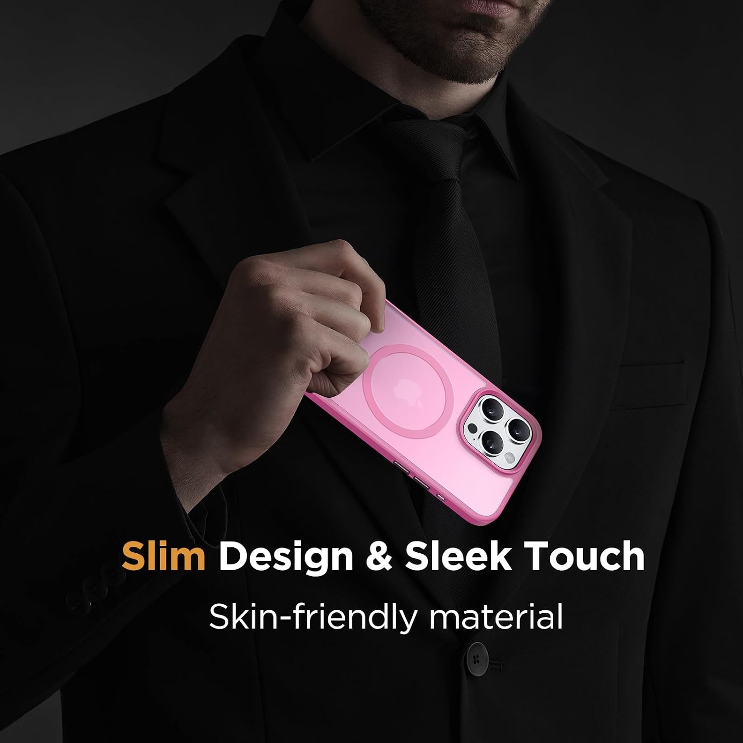 image:imageMiracase for iPhone 16 Pro Max Matte Series Case Magnetic LavenderLight Pink