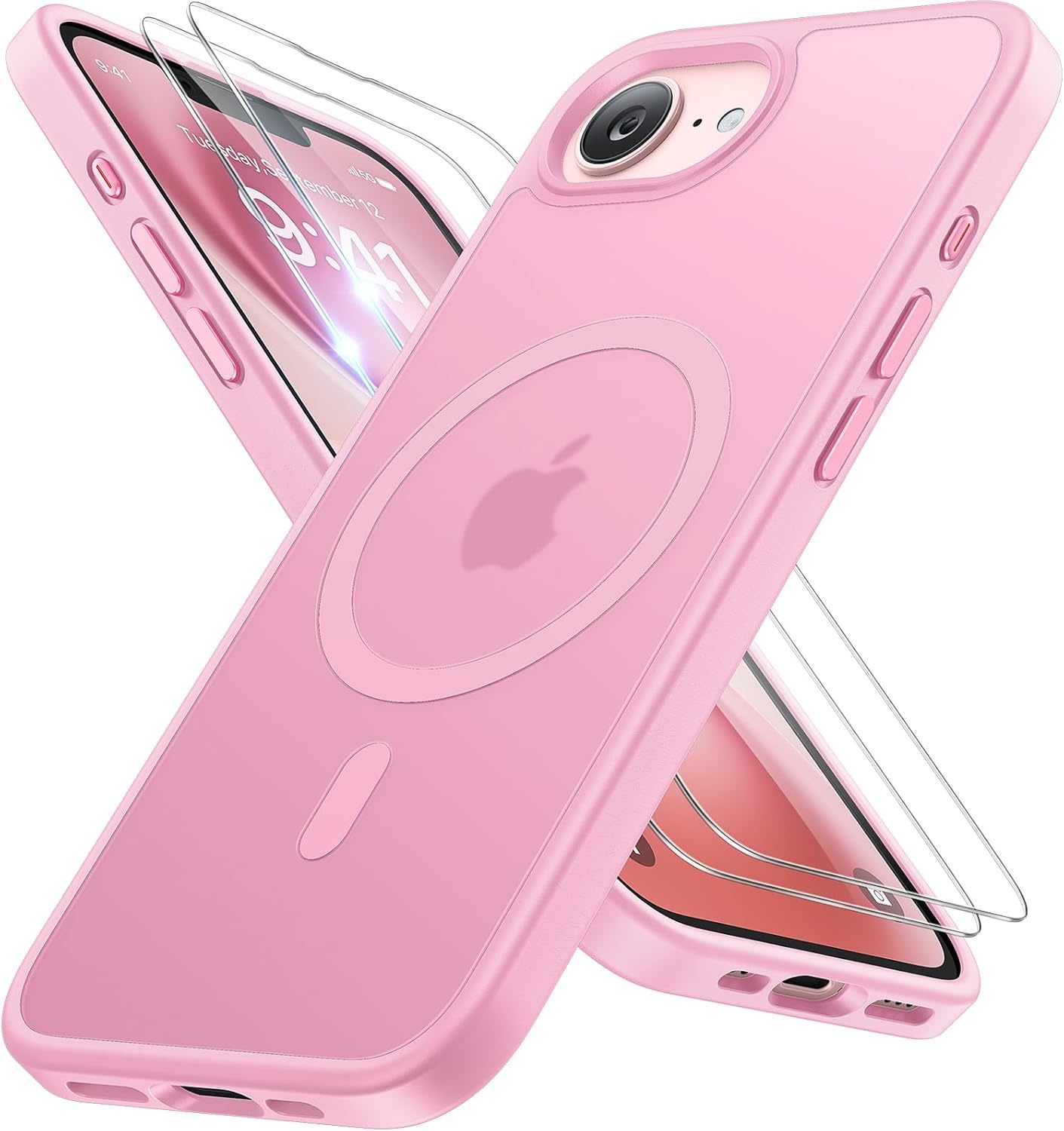 image:imageMiracase for iPhone 16 Pro Max Matte Series Case Magnetic LavenderLight Pink