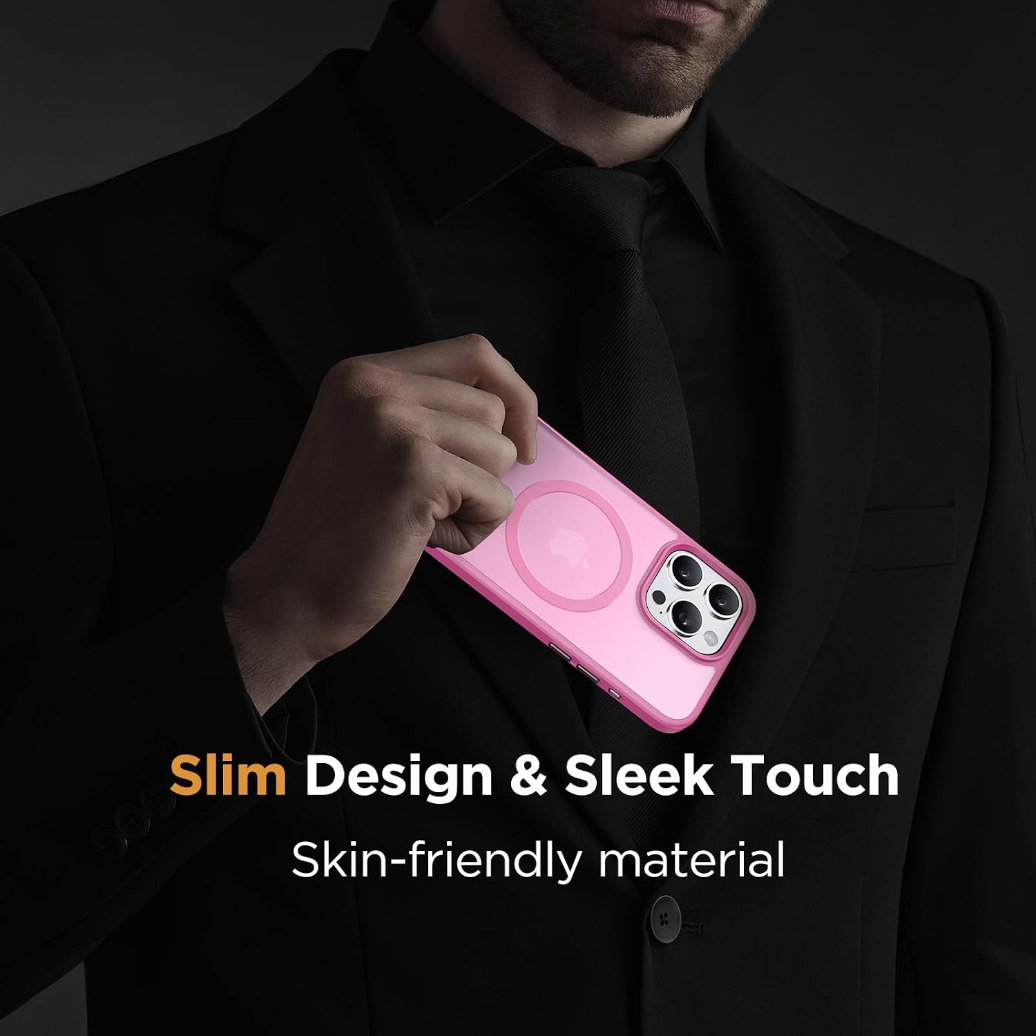 image:imageMiracase for iPhone 16 Pro Max Matte Series Case Magnetic LavenderLight Pink
