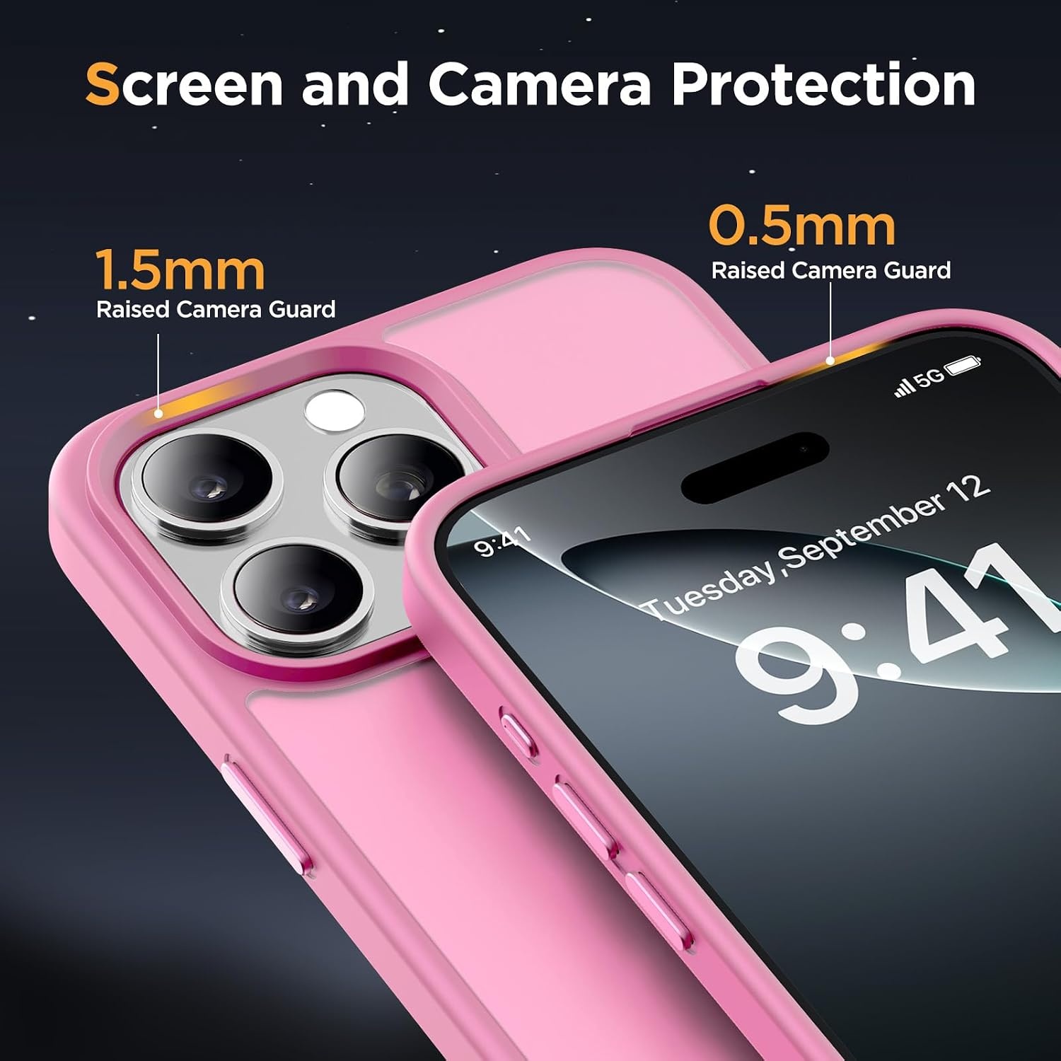 image:imageMiracase for iPhone 16 Pro Max Matte Series Case Magnetic LavenderLight Pink