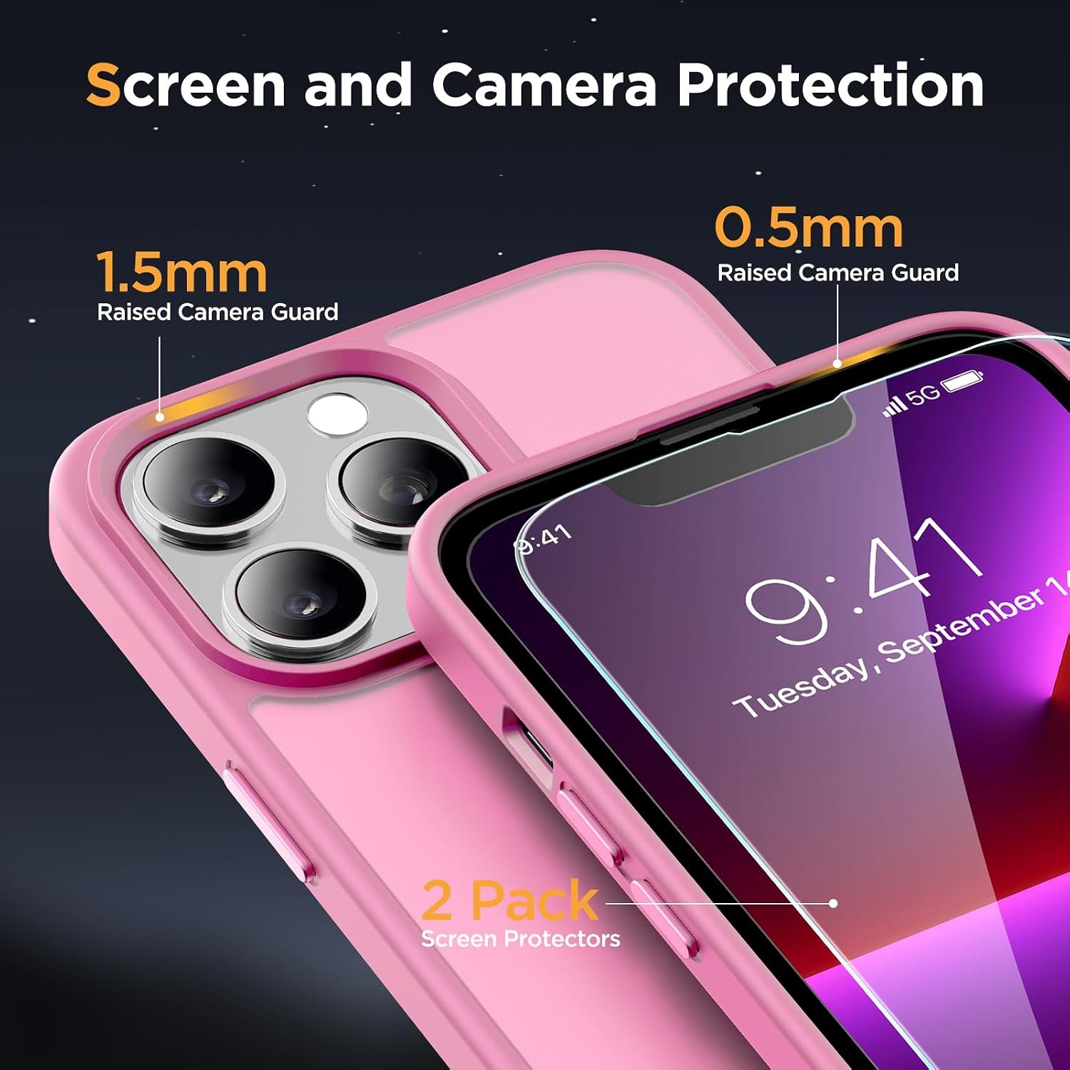 image:imageMiracase for iPhone 16 Pro Max Matte Series Case Magnetic LavenderLight Pink