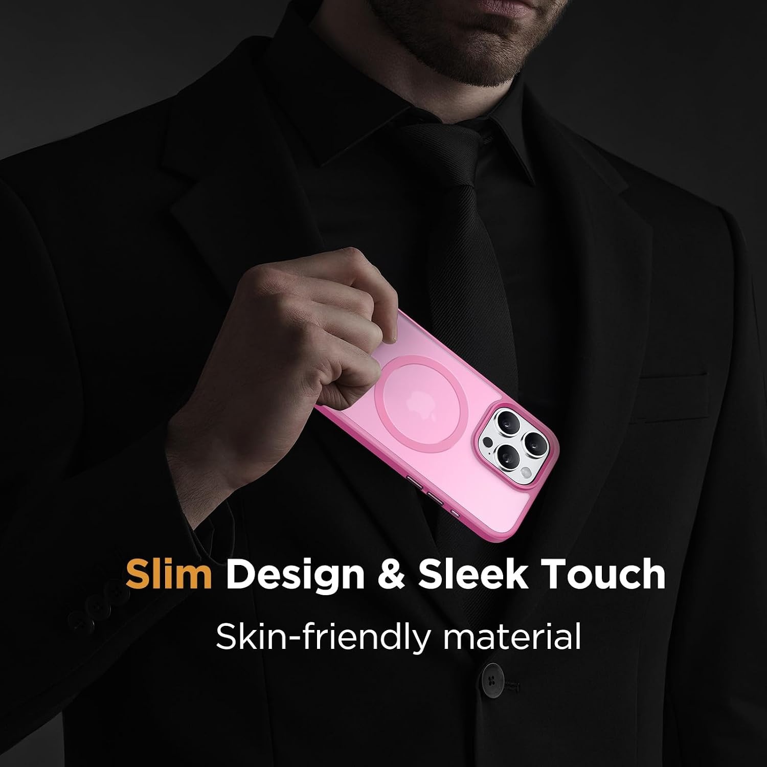 image:imageMiracase for iPhone 16 Pro Max Matte Series Case Magnetic LavenderLight Pink